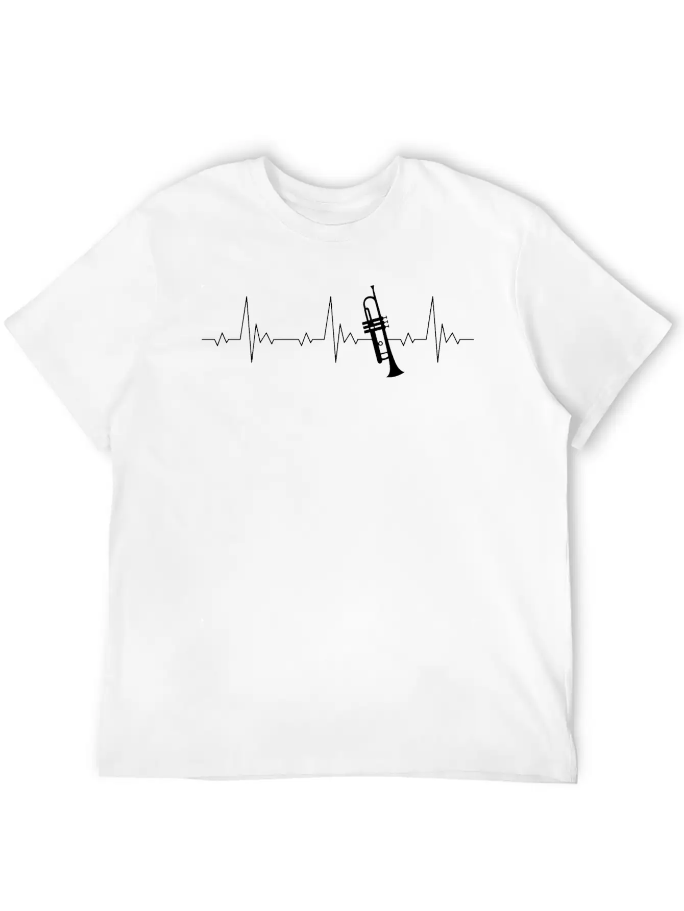 Trumpet Heartbeat For Trumpet Players Unisex Casual T-Shirt – Clean Design For Daily Comfort
