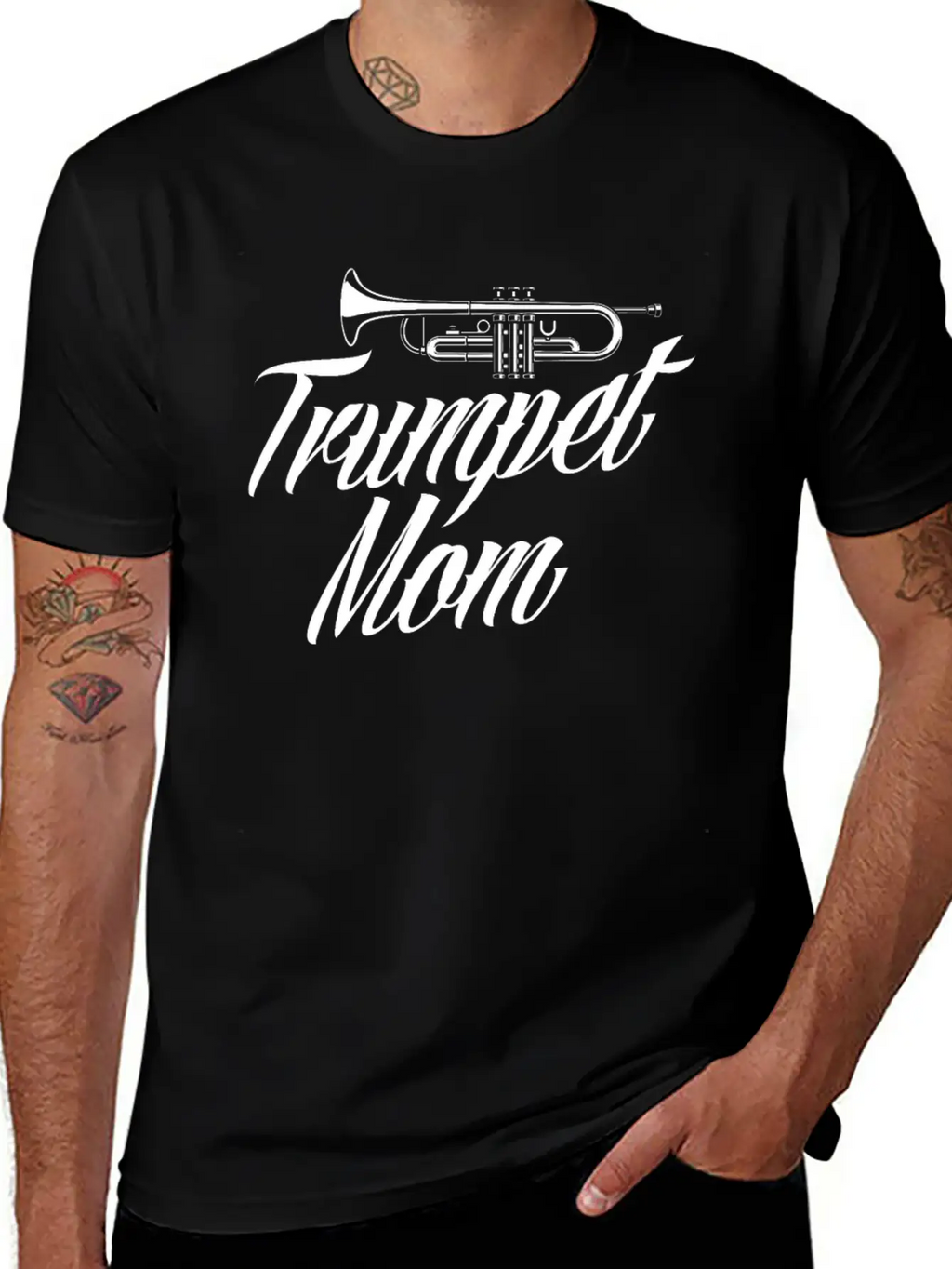 Trumpet Mom Funny Trumpet Player Gift Breathable Soft Cotton T-Shirt – Timeless Casual Look