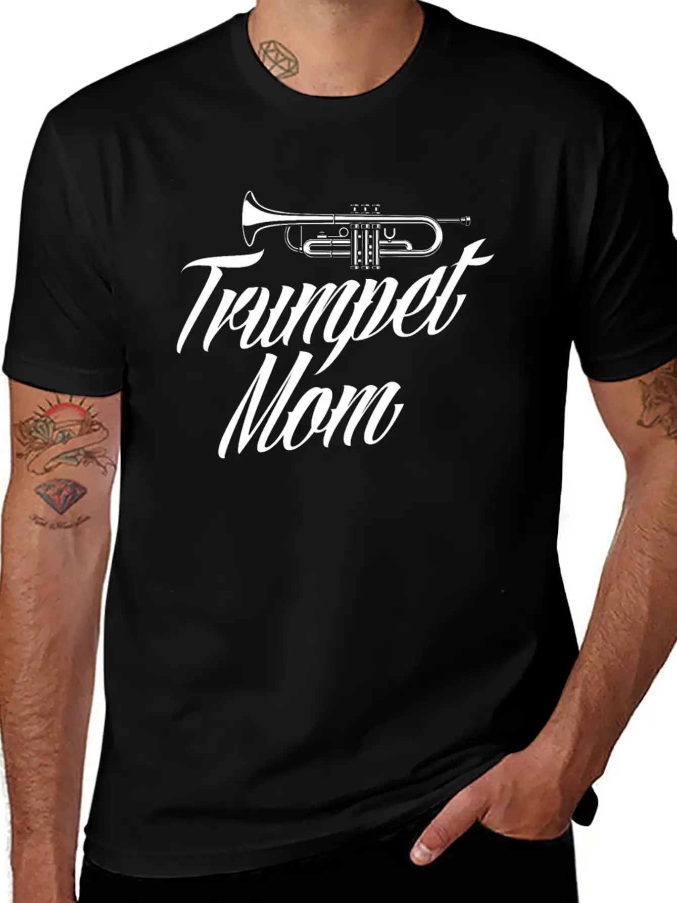Trumpet Mom Funny Trumpet Player Gift Breathable Soft Cotton T-Shirt – Timeless Casual Look