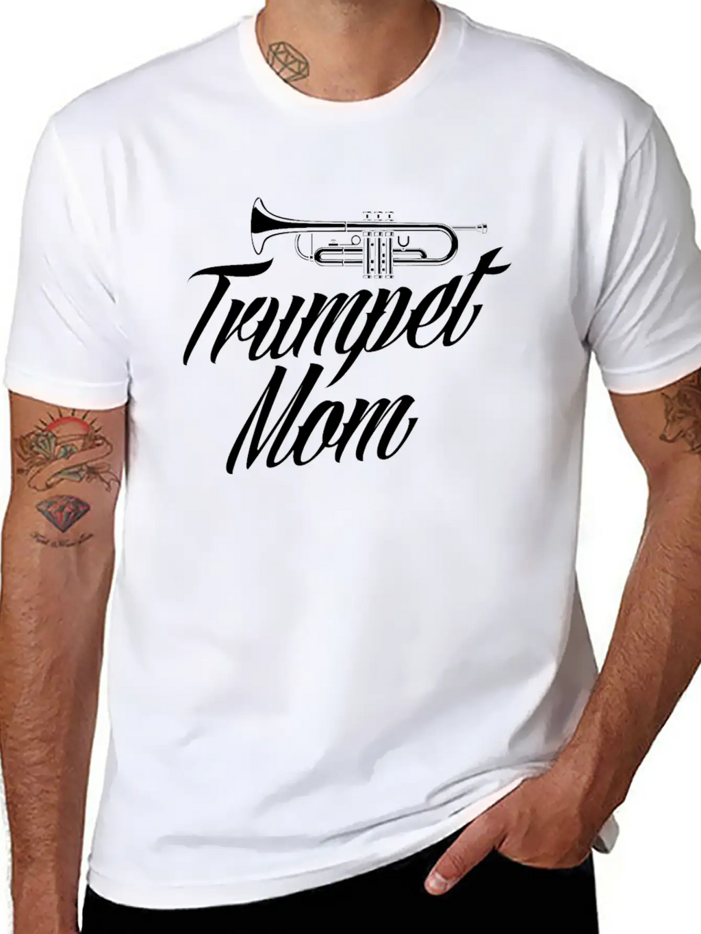 Trumpet Mom Funny Trumpet Player Gift Breathable Soft Cotton T-Shirt – Timeless Casual Look
