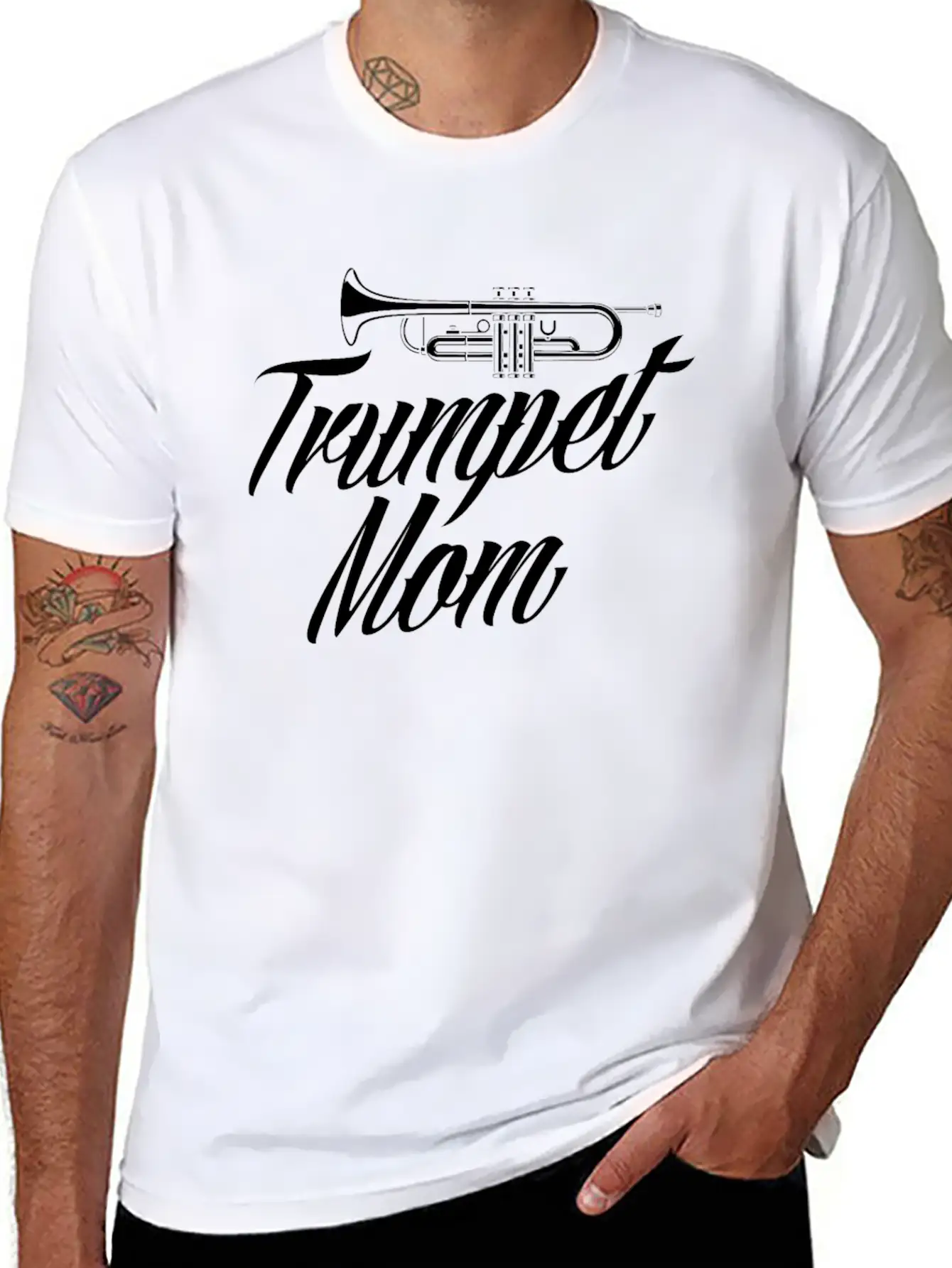 Trumpet Mom Funny Trumpet Player Gift Breathable Soft Cotton T-Shirt – Timeless Casual Look