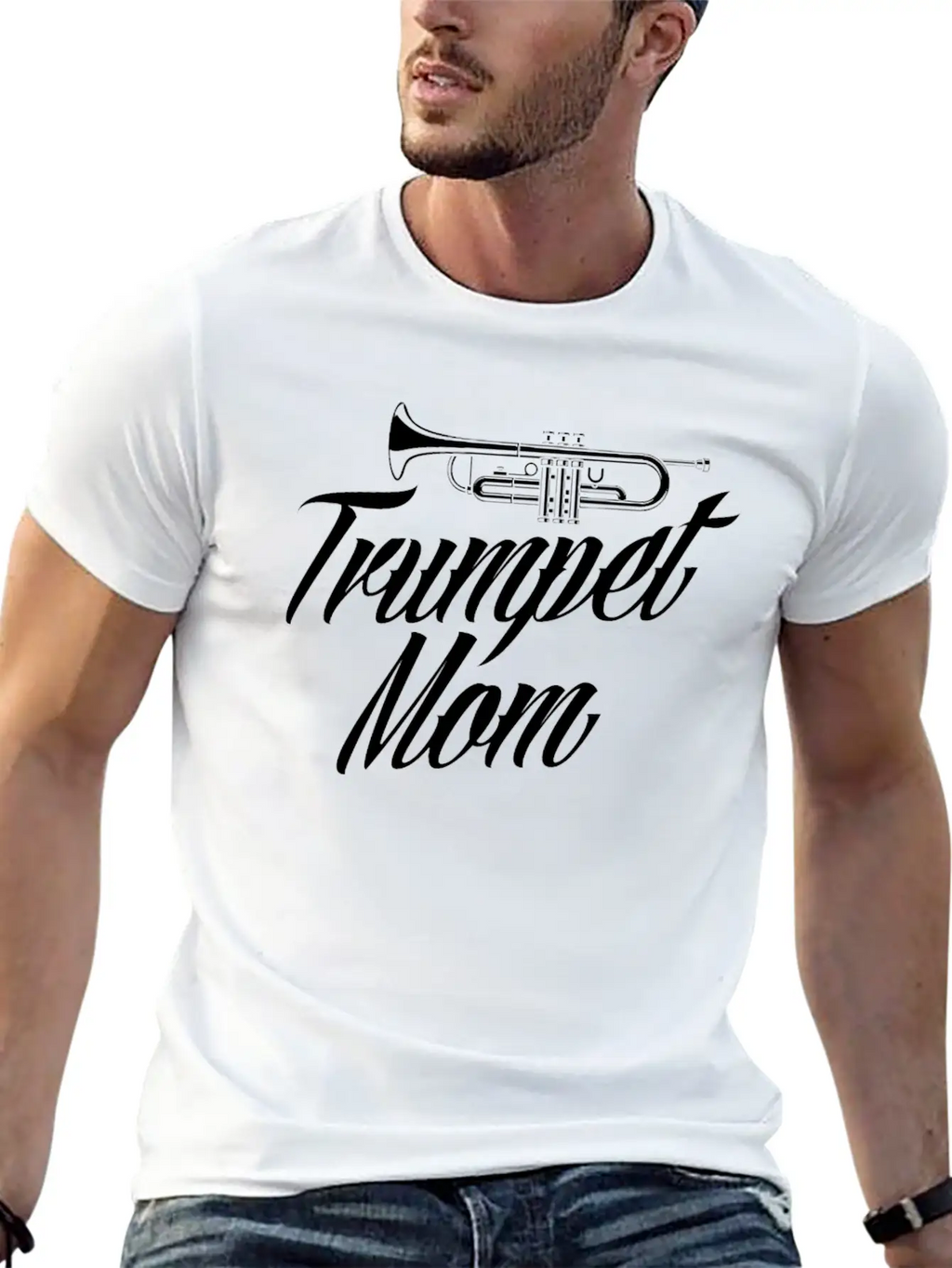 Trumpet Mom Funny Trumpet Player Gift Breathable Soft Cotton T-Shirt – Timeless Casual Look