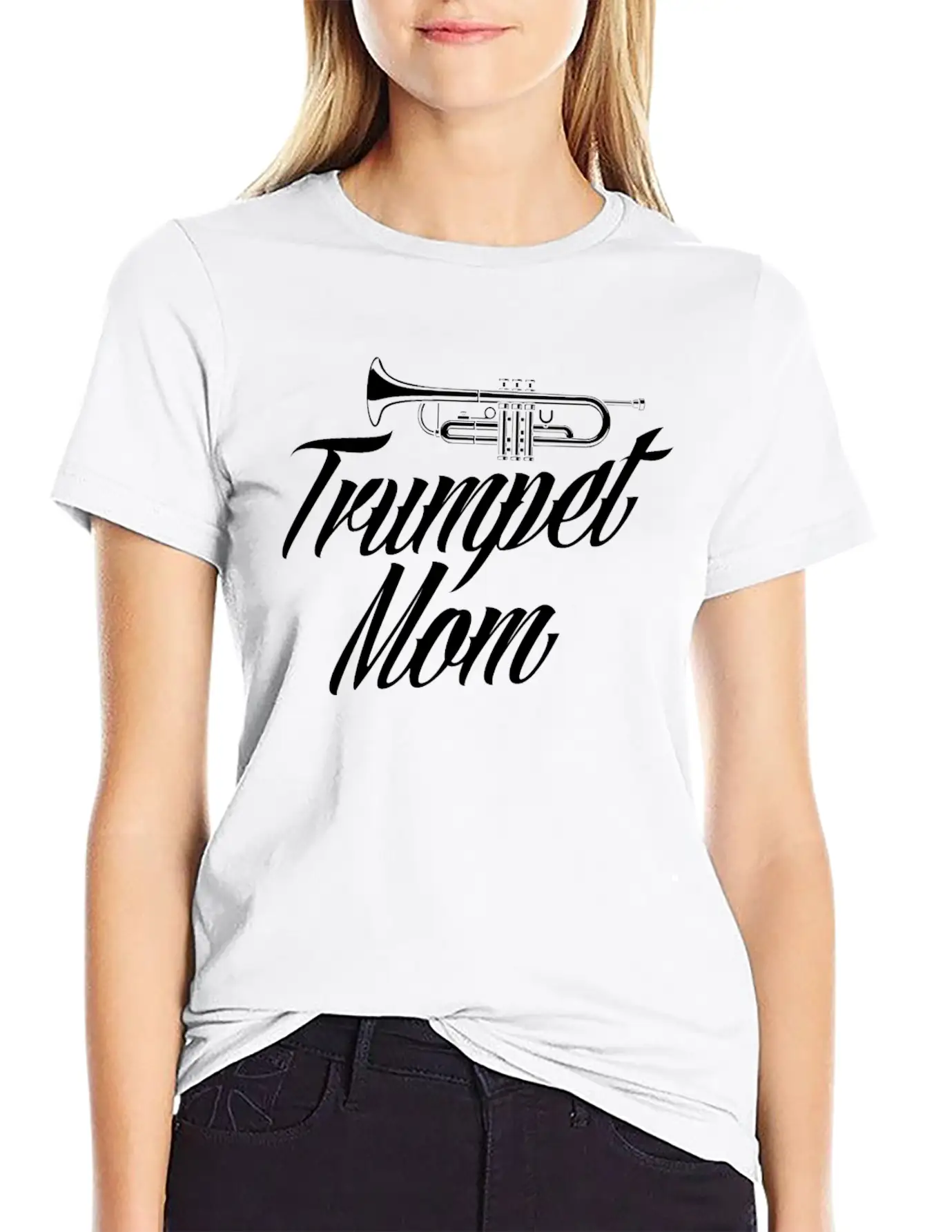Trumpet Mom Funny Trumpet Player Gift Breathable Soft Cotton T-Shirt – Timeless Casual Look