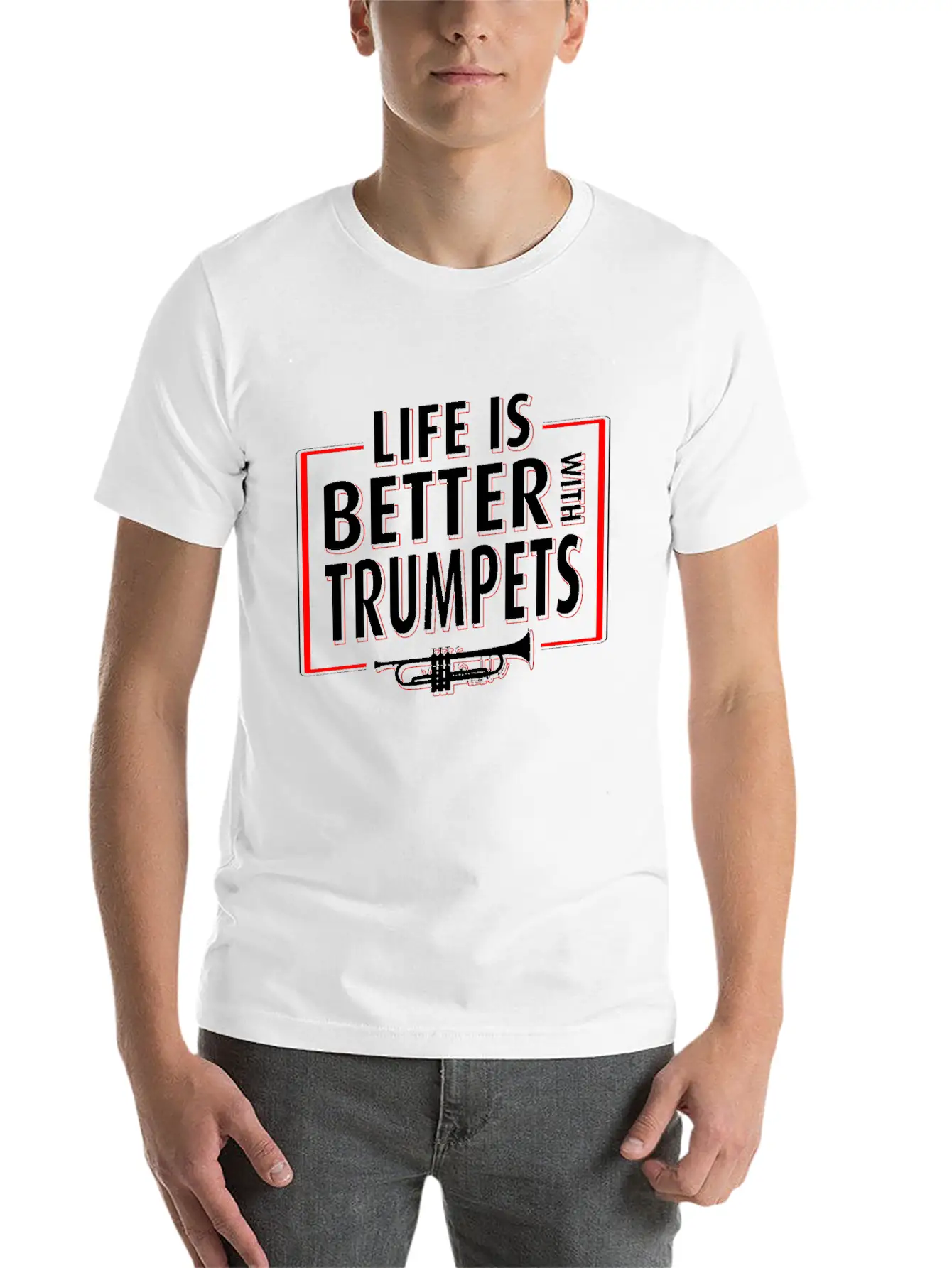 Trumpet Player Life Unisex Casual T-Shirt – Clean Design For Daily Comfort