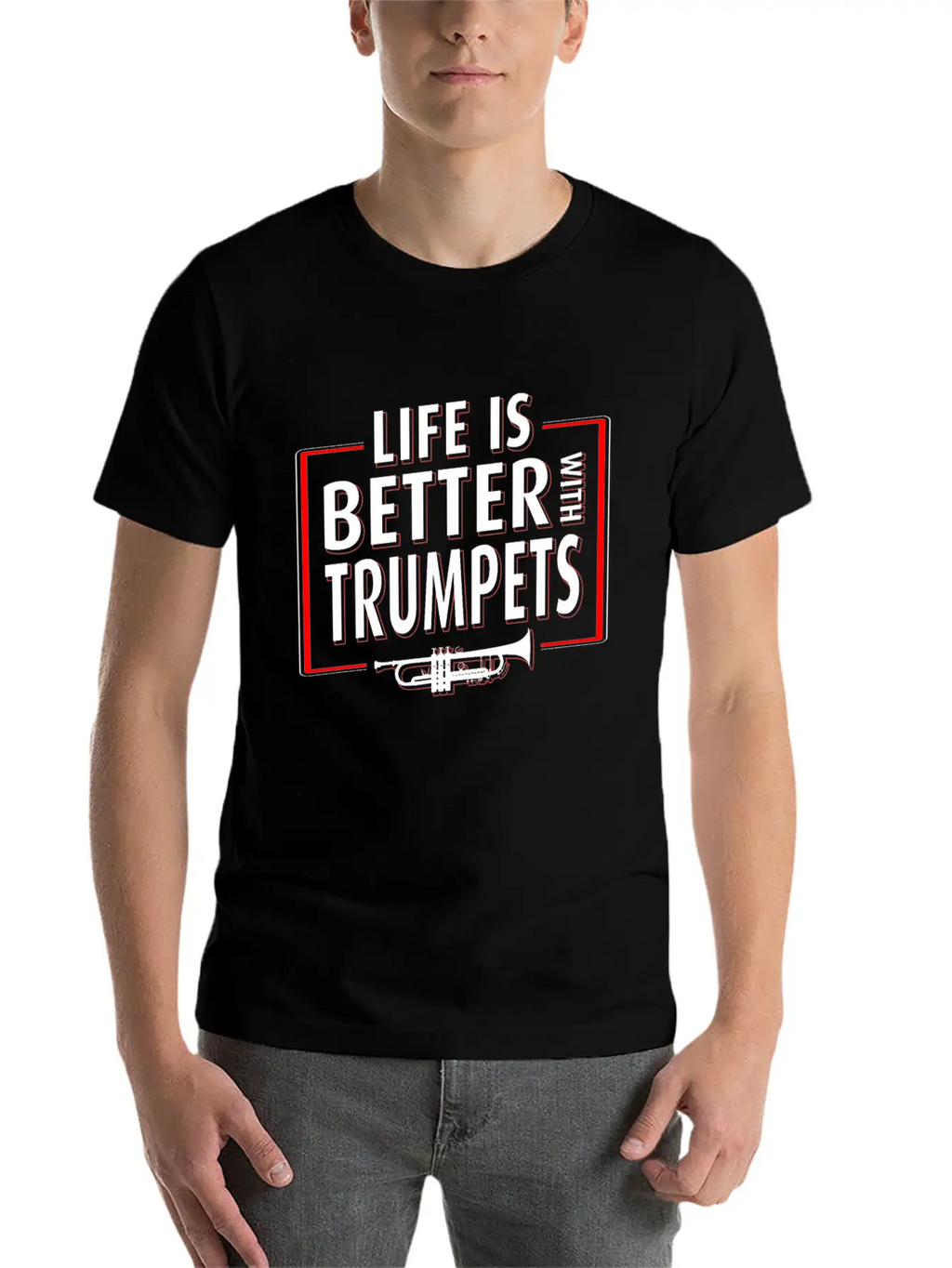 Trumpet Player Life Unisex Casual T-Shirt – Clean Design For Daily Comfort