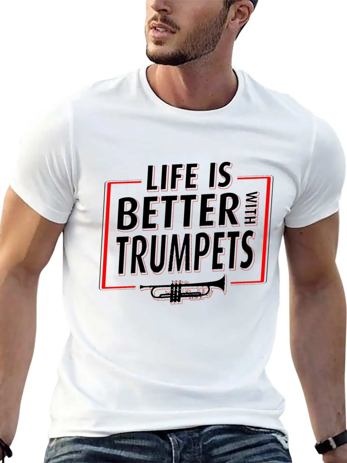 Trumpet Player Life Unisex Casual T-Shirt – Clean Design For Daily Comfort