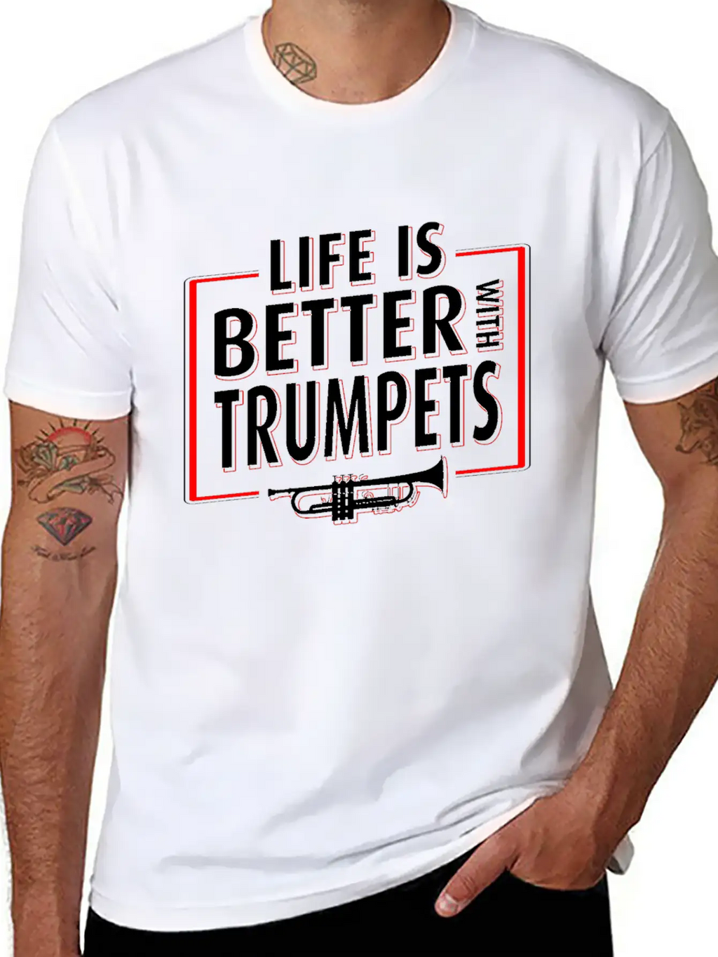 Trumpet Player Life Unisex Casual T-Shirt – Clean Design For Daily Comfort
