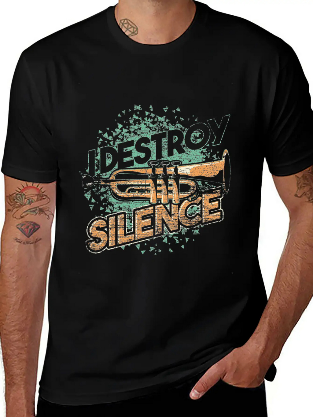 Trumpet Sound Breathable Soft Cotton T-Shirt – Timeless Casual Look