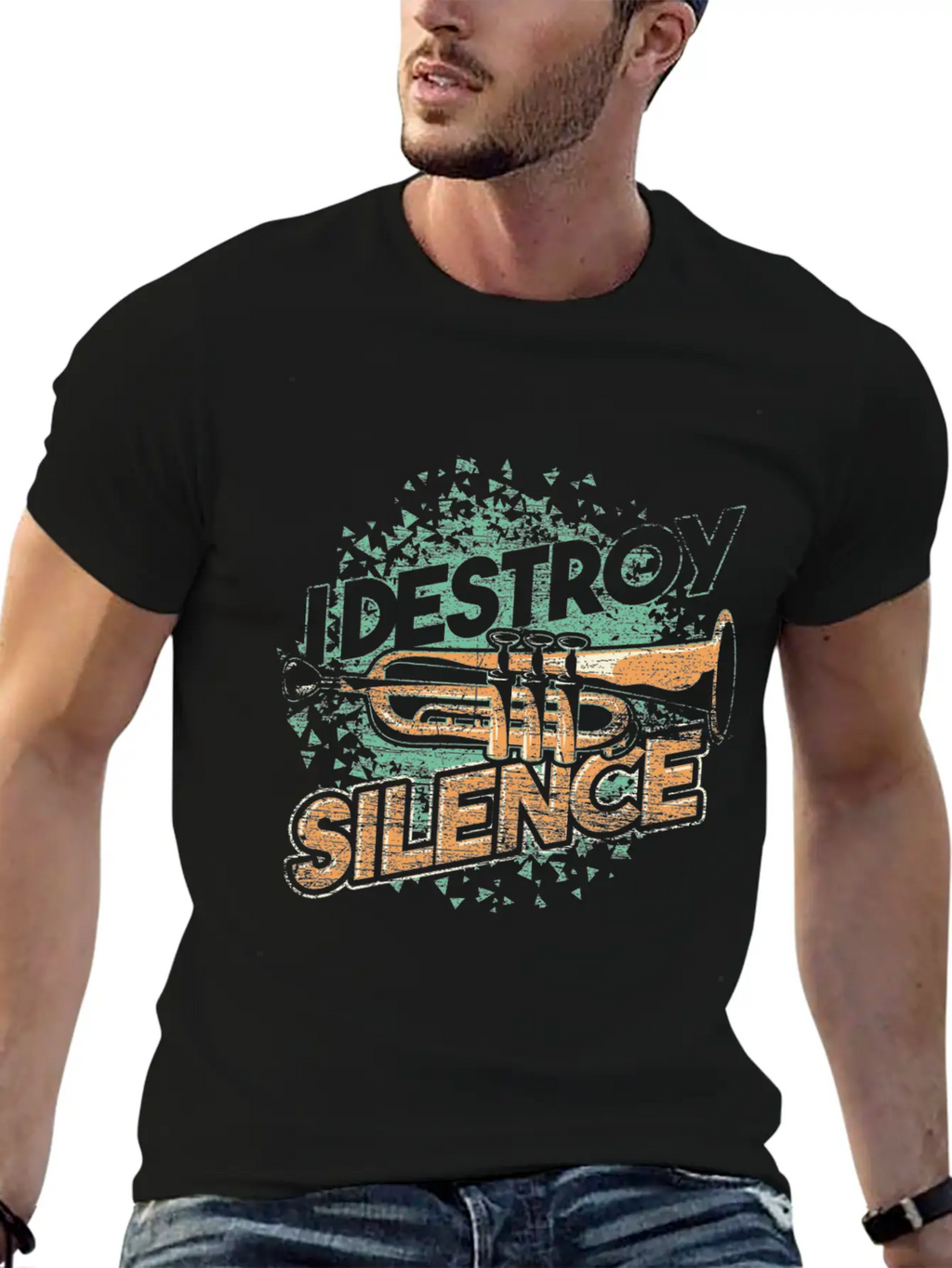 Trumpet Sound Breathable Soft Cotton T-Shirt – Timeless Casual Look