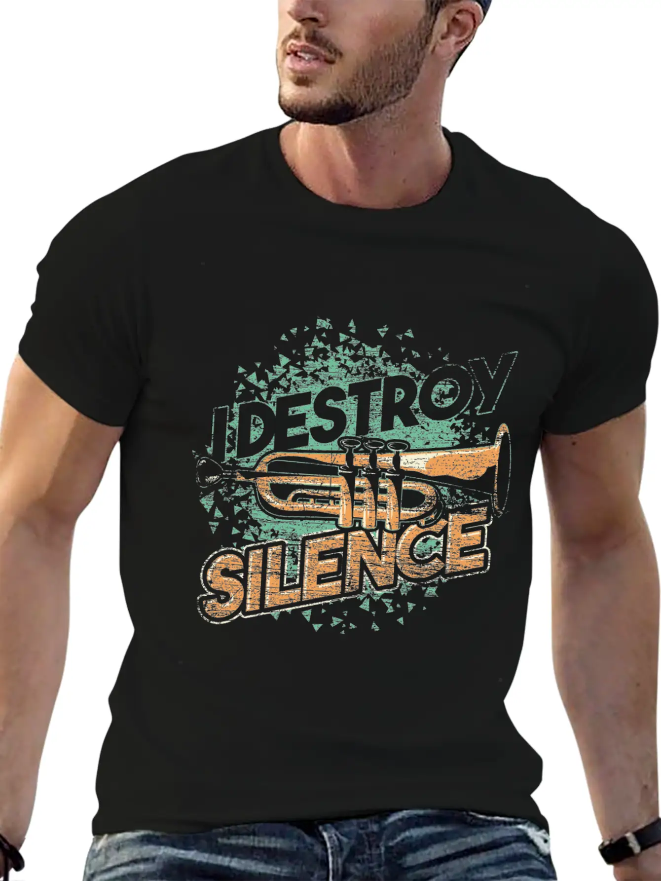 Trumpet Sound Breathable Soft Cotton T-Shirt – Timeless Casual Look
