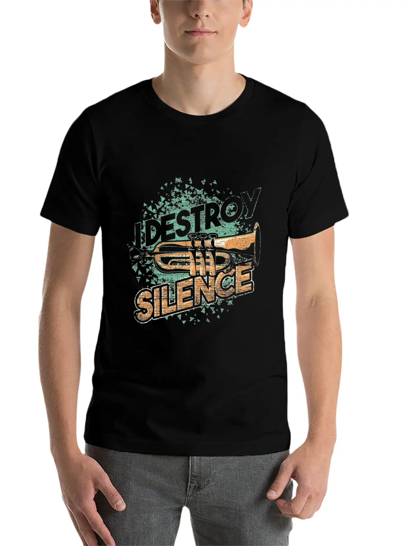Trumpet Sound Breathable Soft Cotton T-Shirt – Timeless Casual Look