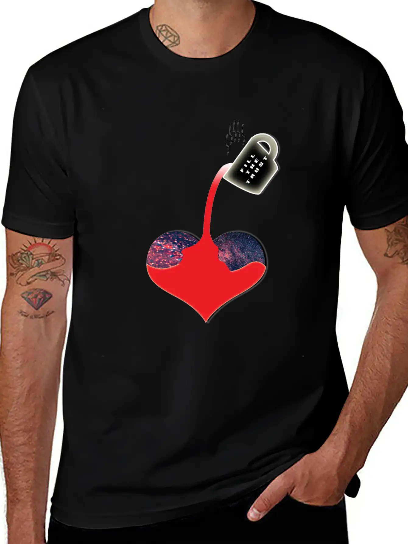 Trust Heart Breathable Soft Cotton T-Shirt – Timeless Casual Look