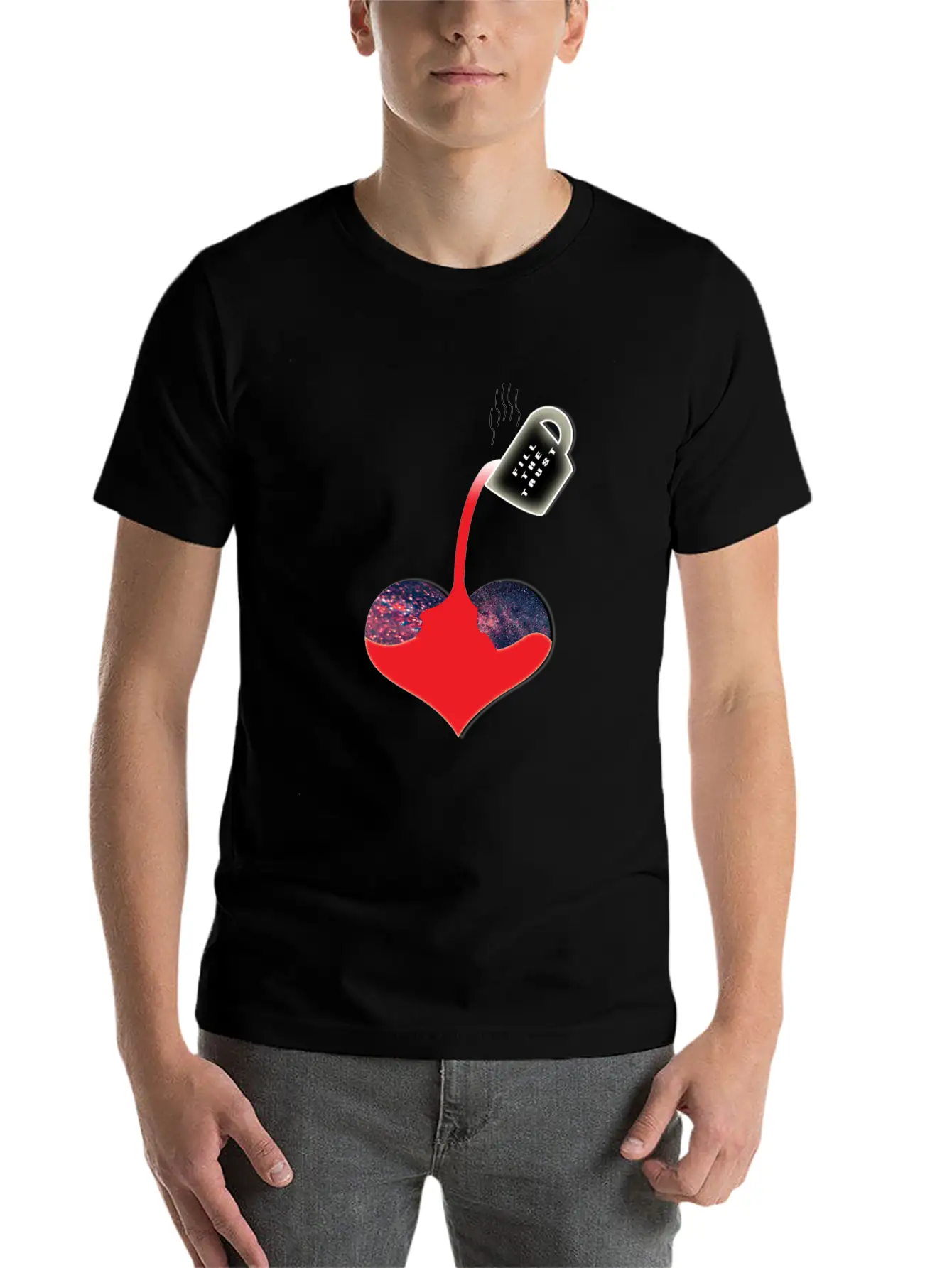 Trust Heart Breathable Soft Cotton T-Shirt – Timeless Casual Look