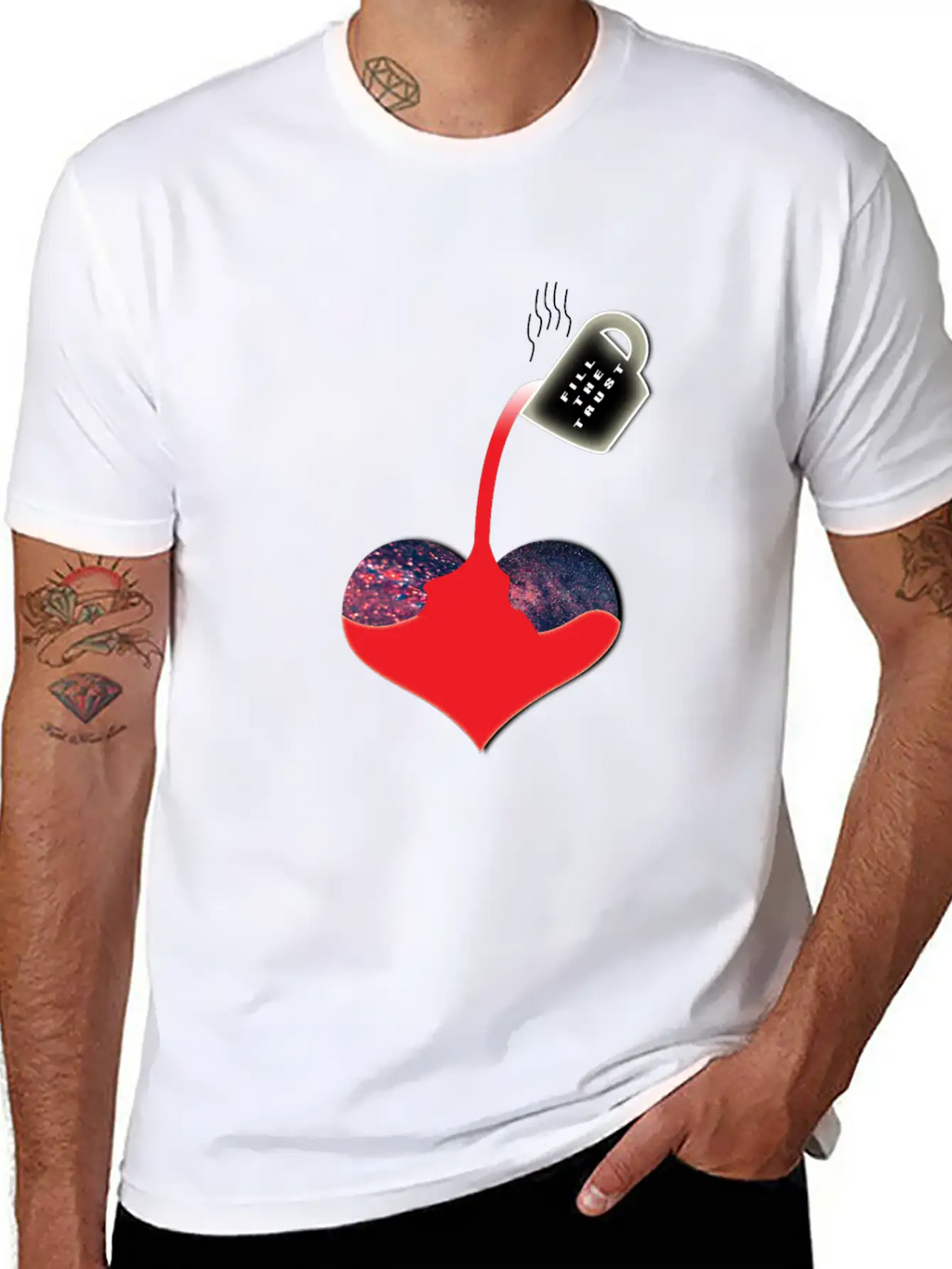 Trust Heart Breathable Soft Cotton T-Shirt – Timeless Casual Look