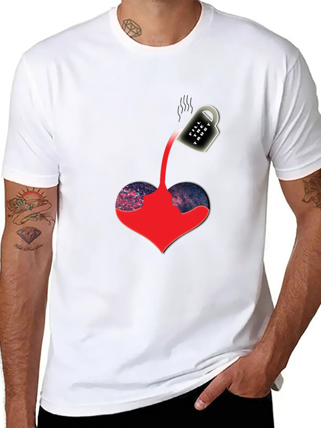 Trust Heart Breathable Soft Cotton T-Shirt – Timeless Casual Look