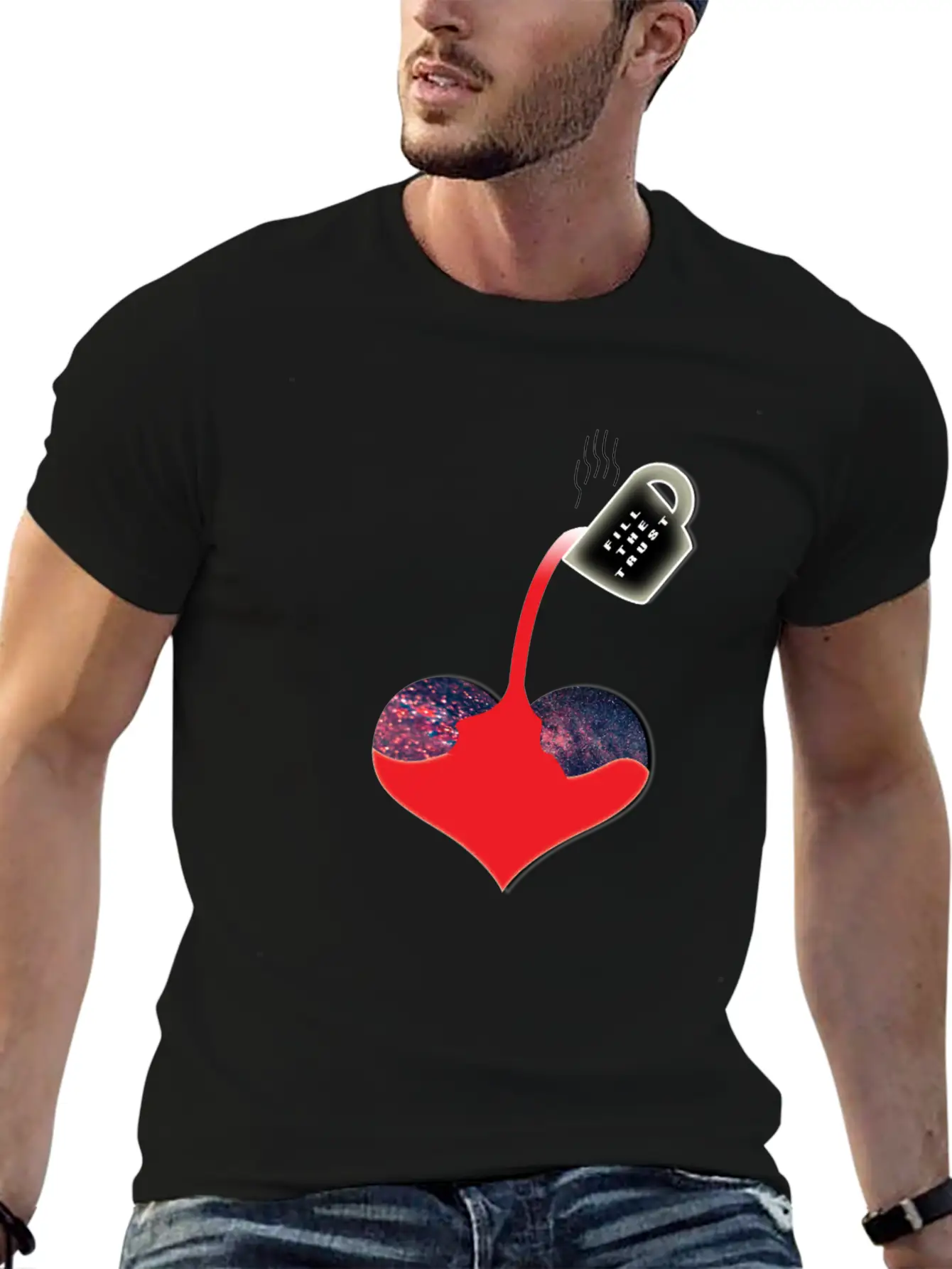 Trust Heart Breathable Soft Cotton T-Shirt – Timeless Casual Look