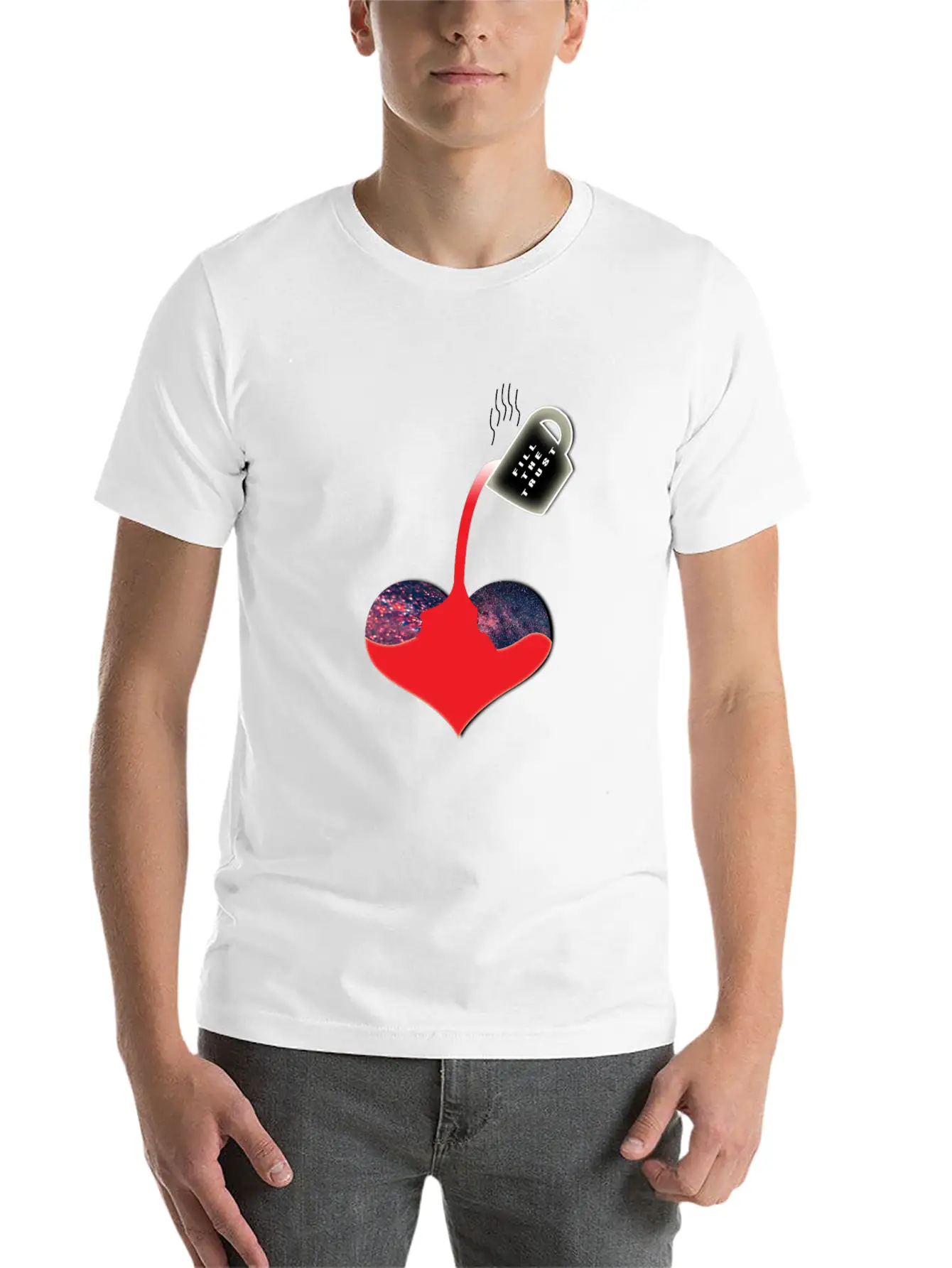 Trust Heart Breathable Soft Cotton T-Shirt – Timeless Casual Look