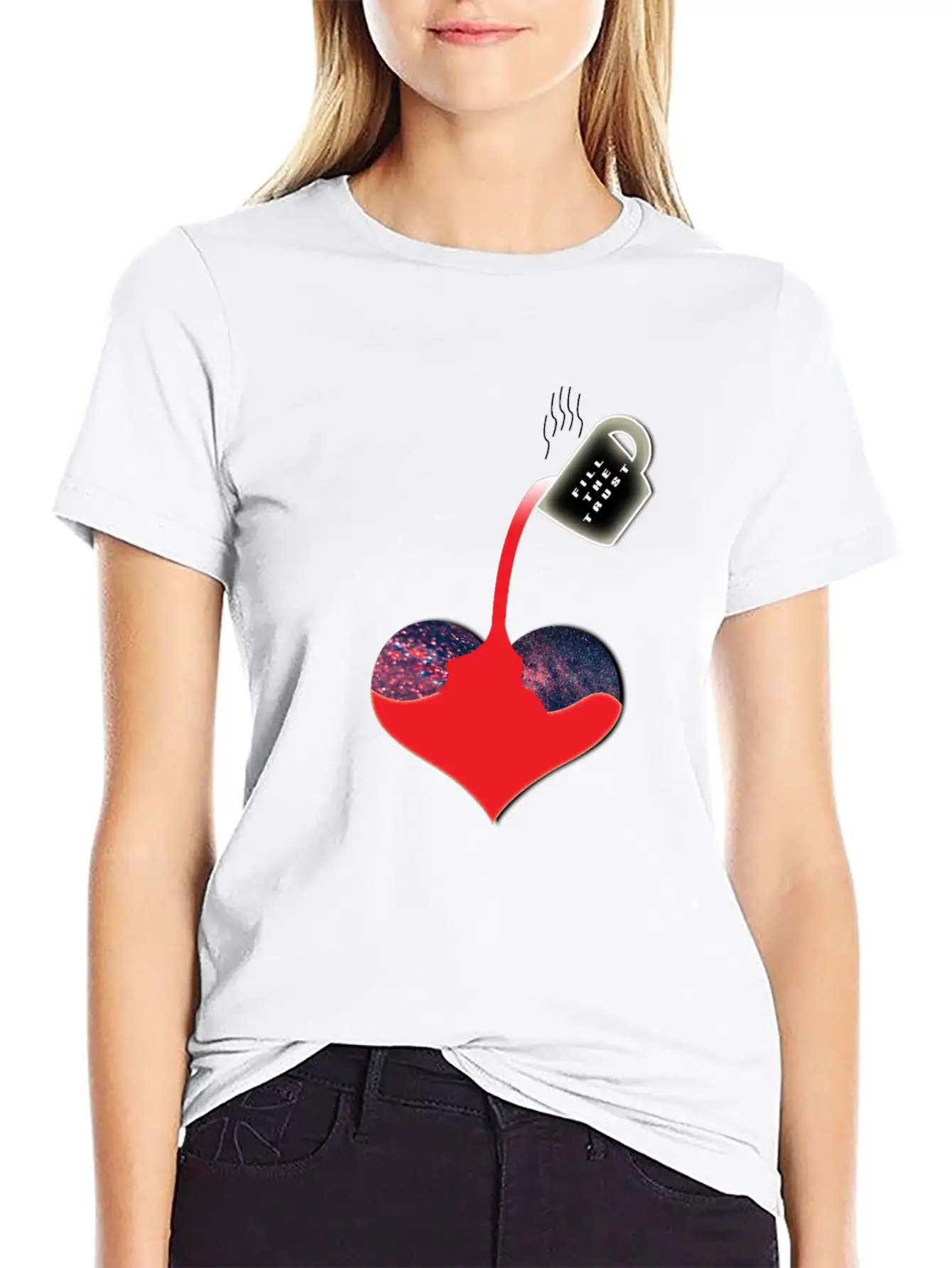 Trust Heart Breathable Soft Cotton T-Shirt – Timeless Casual Look