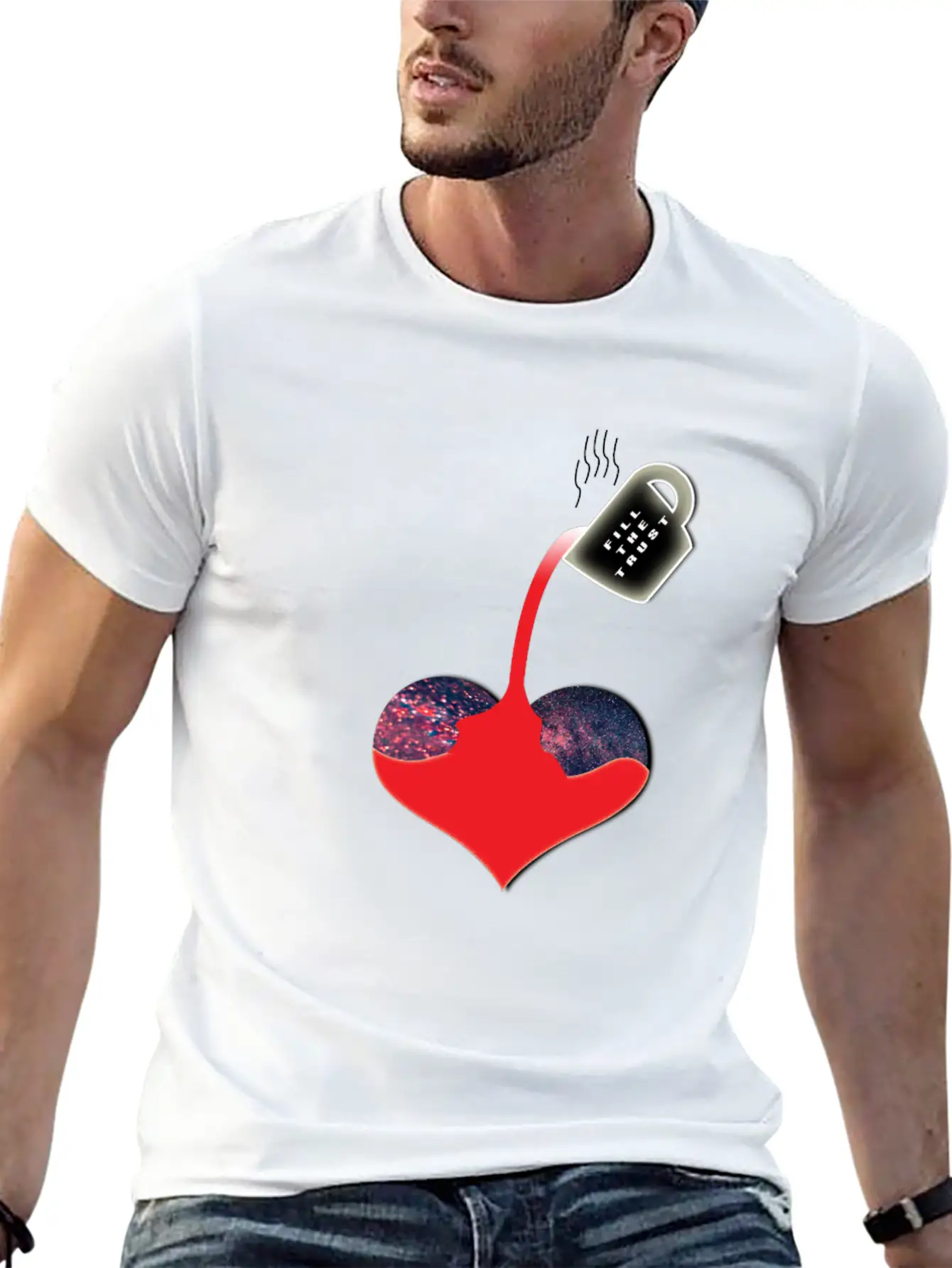 Trust Heart Breathable Soft Cotton T-Shirt – Timeless Casual Look