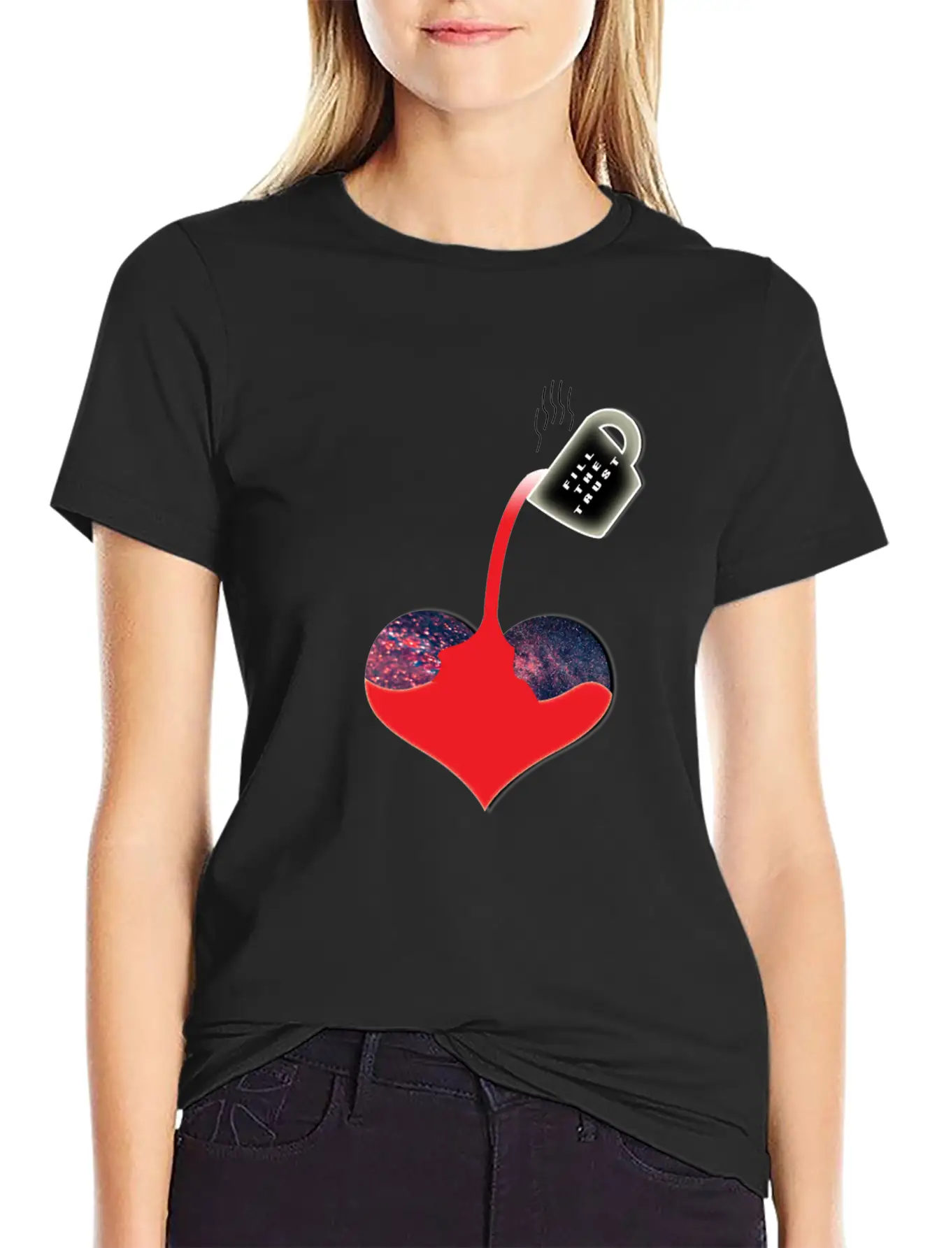 Trust Heart Breathable Soft Cotton T-Shirt – Timeless Casual Look