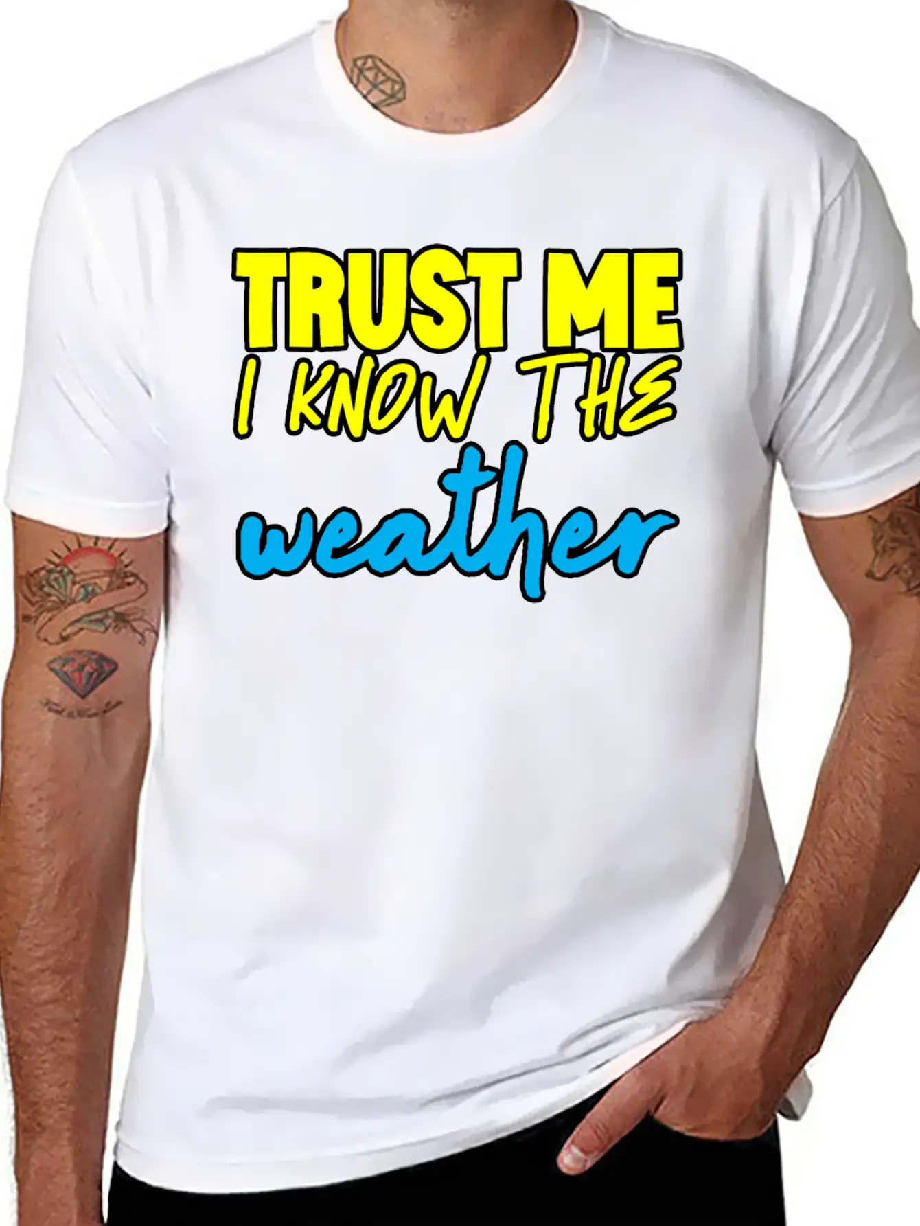 Trust Me I Know The Weather 3 Basic Graphic T-Shirt – Daily Comfort In Soft Cotton