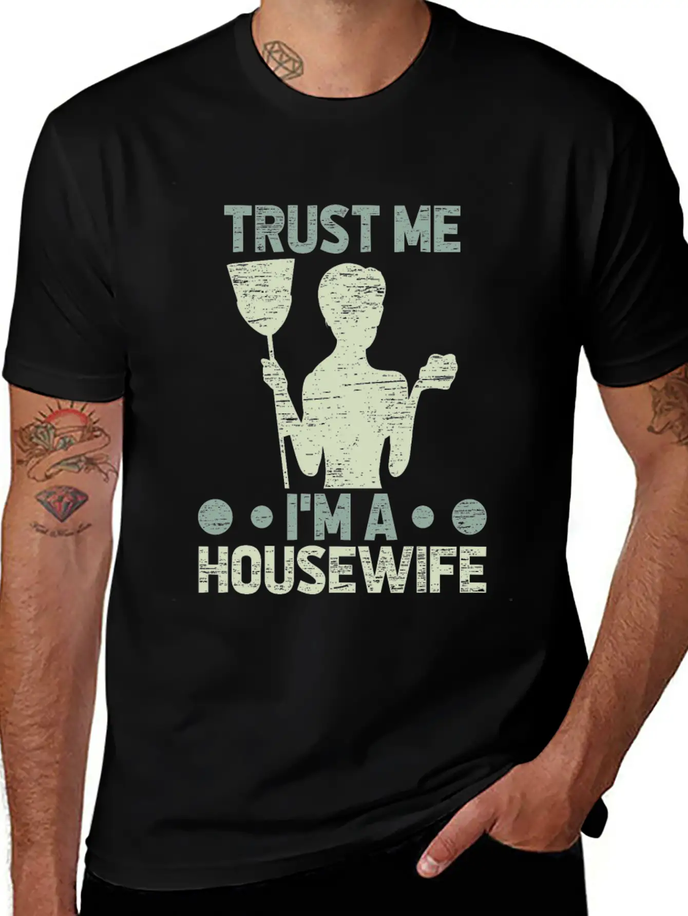Trust Me I’m A Housewife Funny Mom Quote Gift Breathable Graphic T-Shirt – Perfect For Casual Days