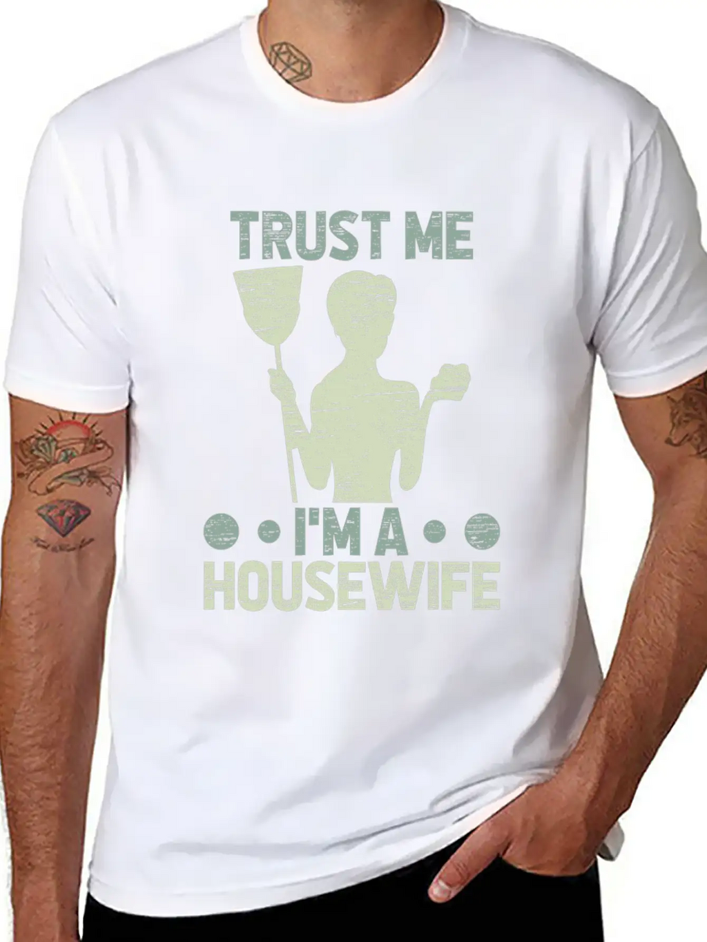 Trust Me I’m A Housewife Funny Mom Quote Gift Breathable Graphic T-Shirt – Perfect For Casual Days