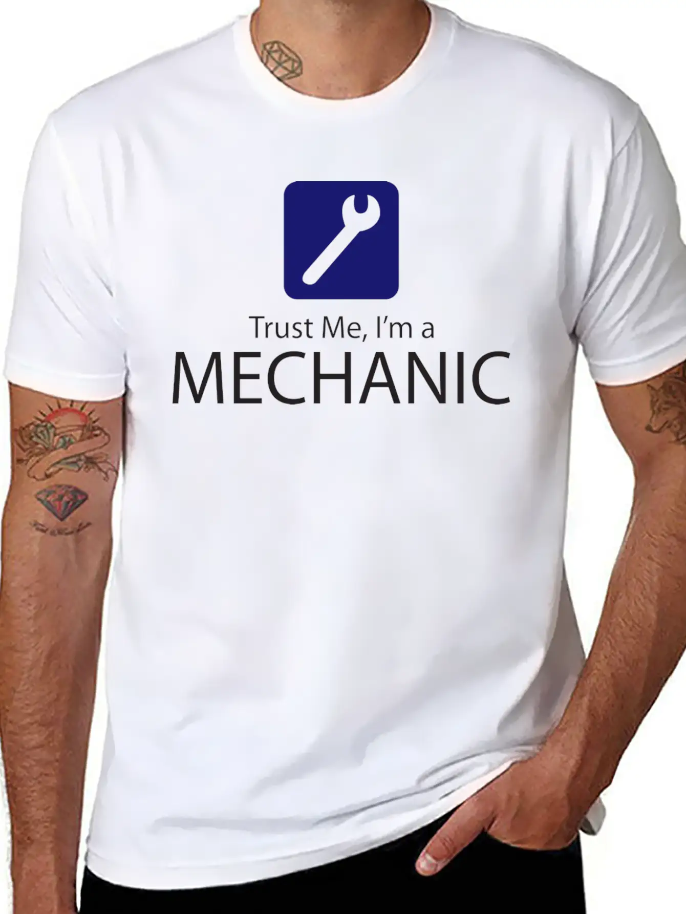 Trust Me, I'm A Mechanic Basic Graphic T-Shirt – Daily Comfort In Soft Cotton