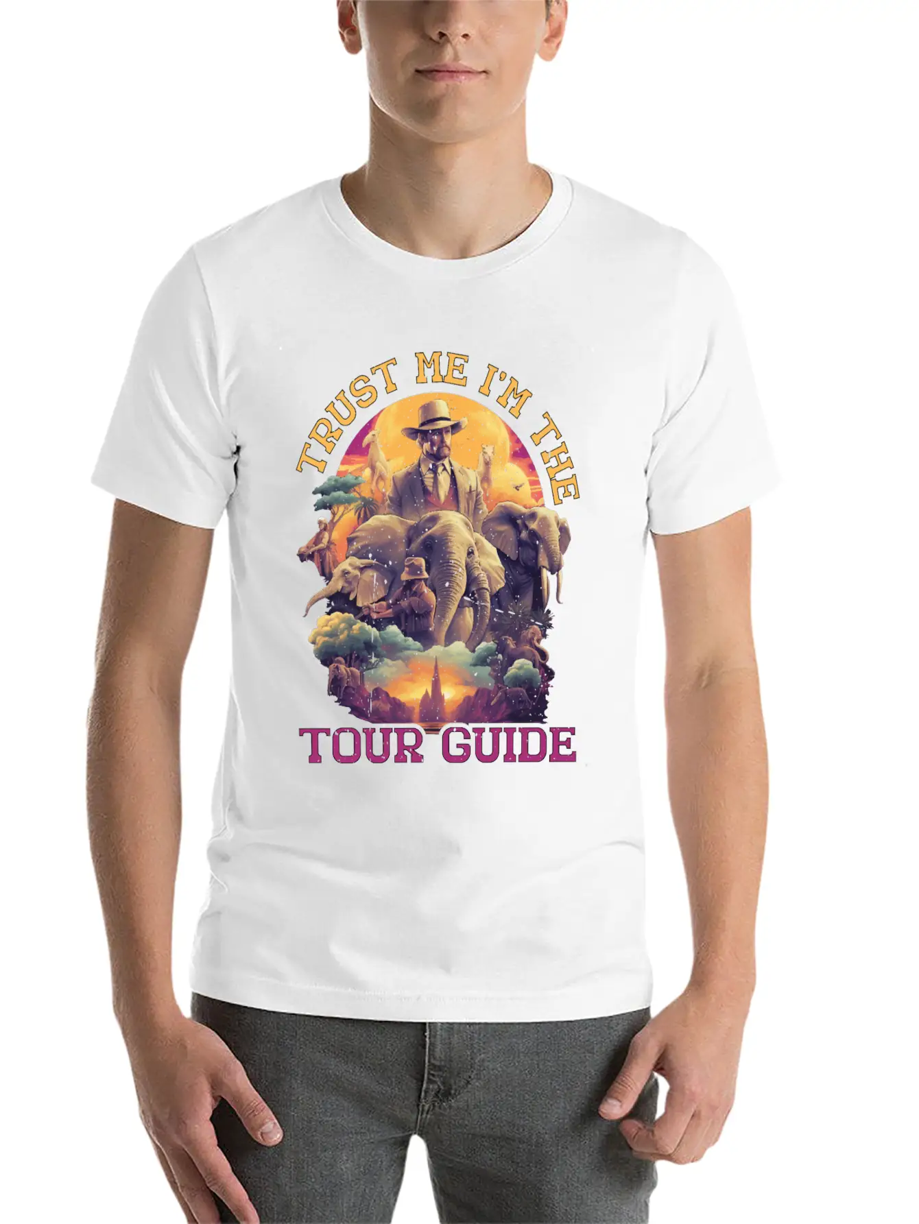 Trust Me I'm The Tour Guide 5 Stylish Everyday T-Shirt – Unisex Basic Cotton Tee