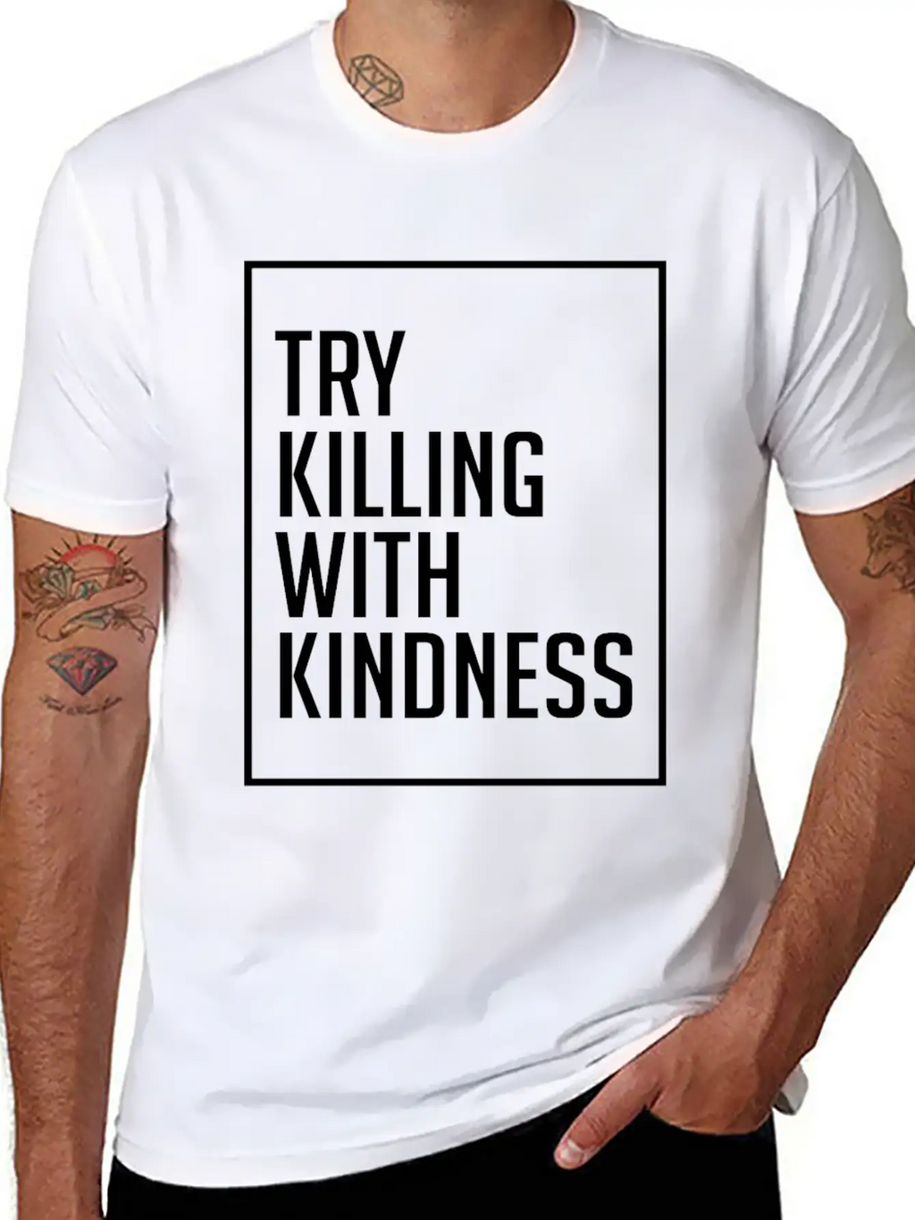 Try Killing With Kindness - Kindness Breathable Graphic T-Shirt – Perfect For Casual Days