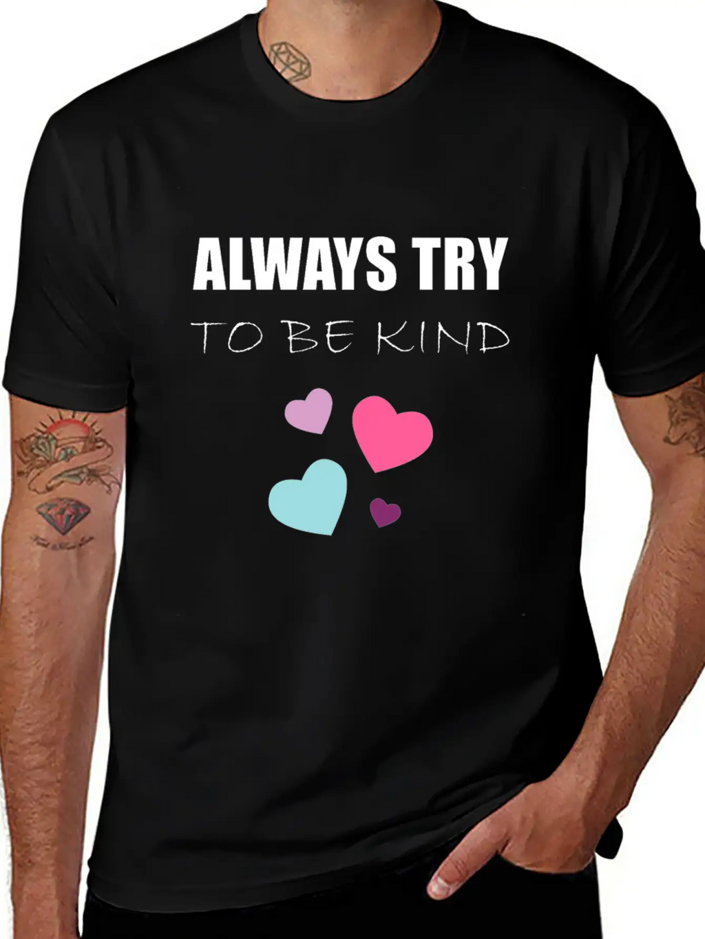 TRY TO BE KIND Essential Cotton Tee For Daily Outfits – Unisex Style