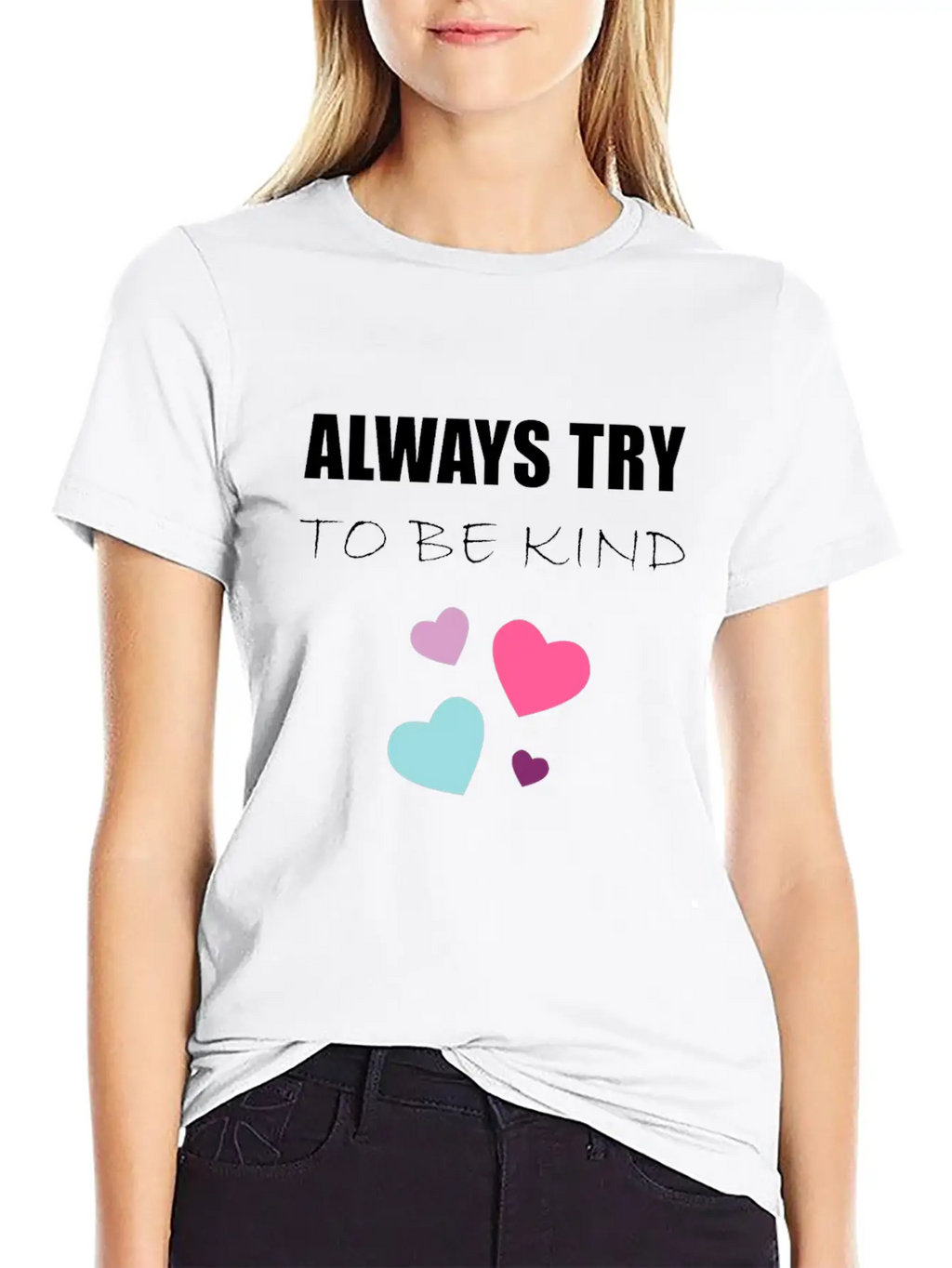 TRY TO BE KIND Essential Cotton Tee For Daily Outfits – Unisex Style