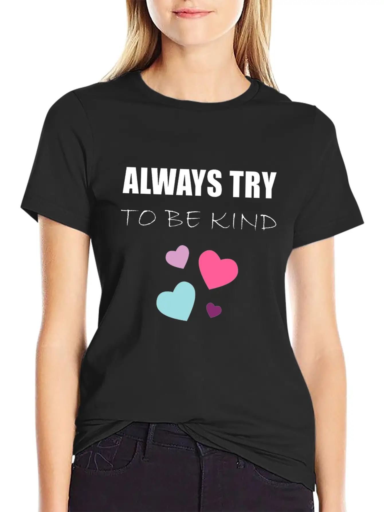 TRY TO BE KIND Essential Cotton Tee For Daily Outfits – Unisex Style