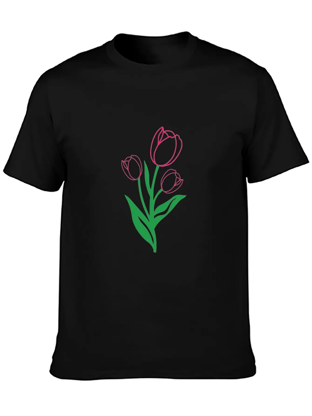 Tulip Gardening Colourful Modern Fit Casual T-Shirt – Clean And Versatile Design
