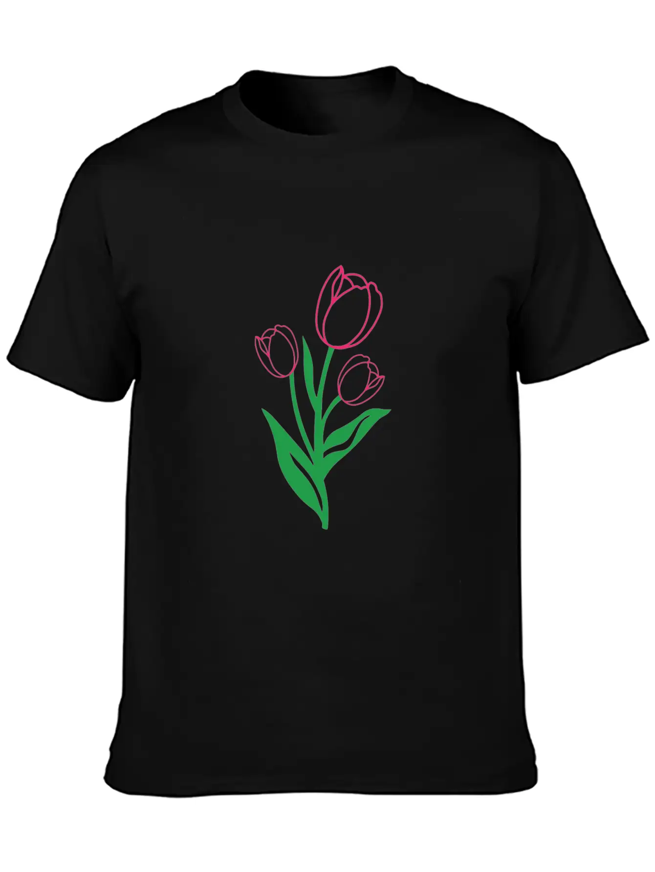Tulip Gardening Colourful Modern Fit Casual T-Shirt – Clean And Versatile Design