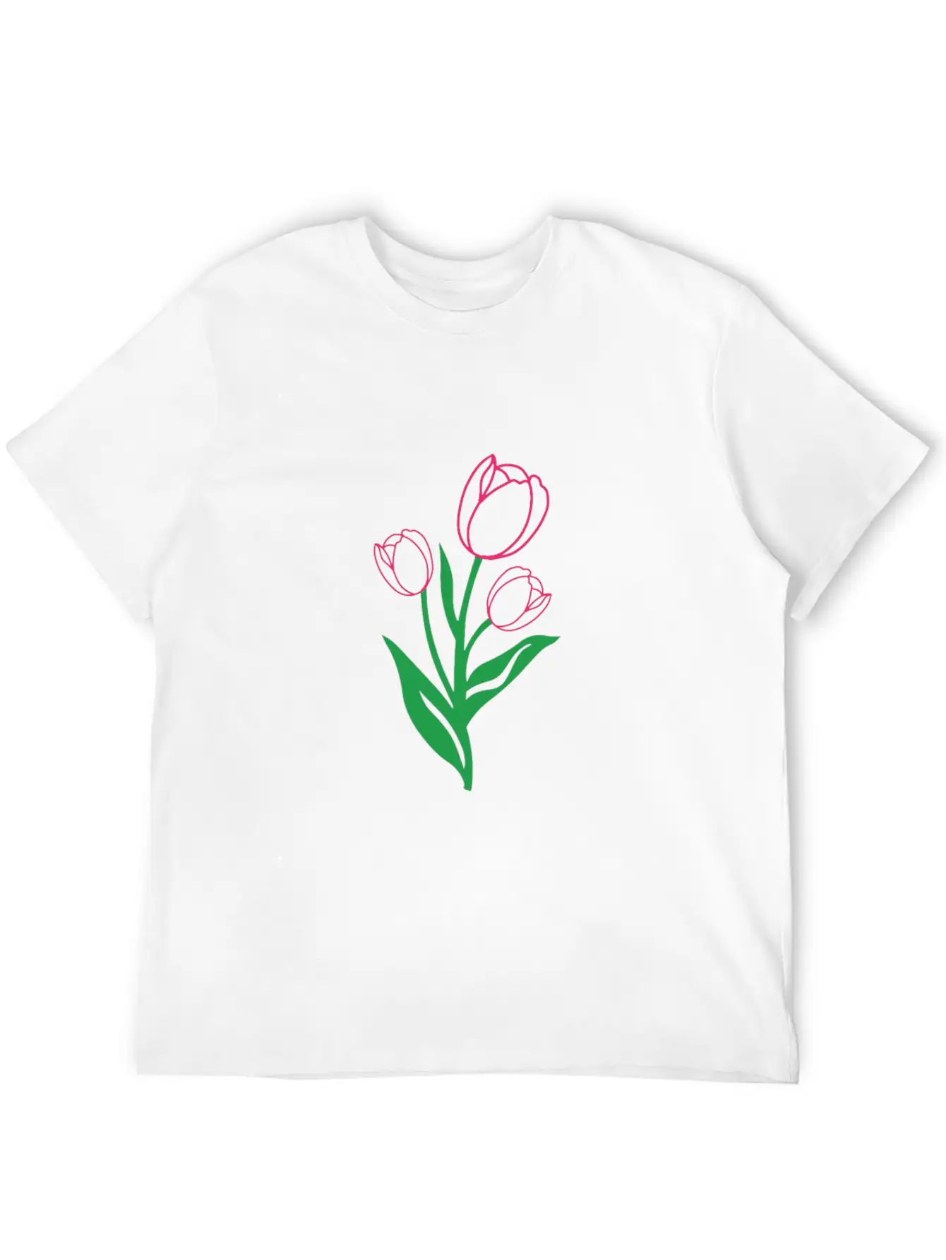 Tulip Gardening Colourful Modern Fit Casual T-Shirt – Clean And Versatile Design