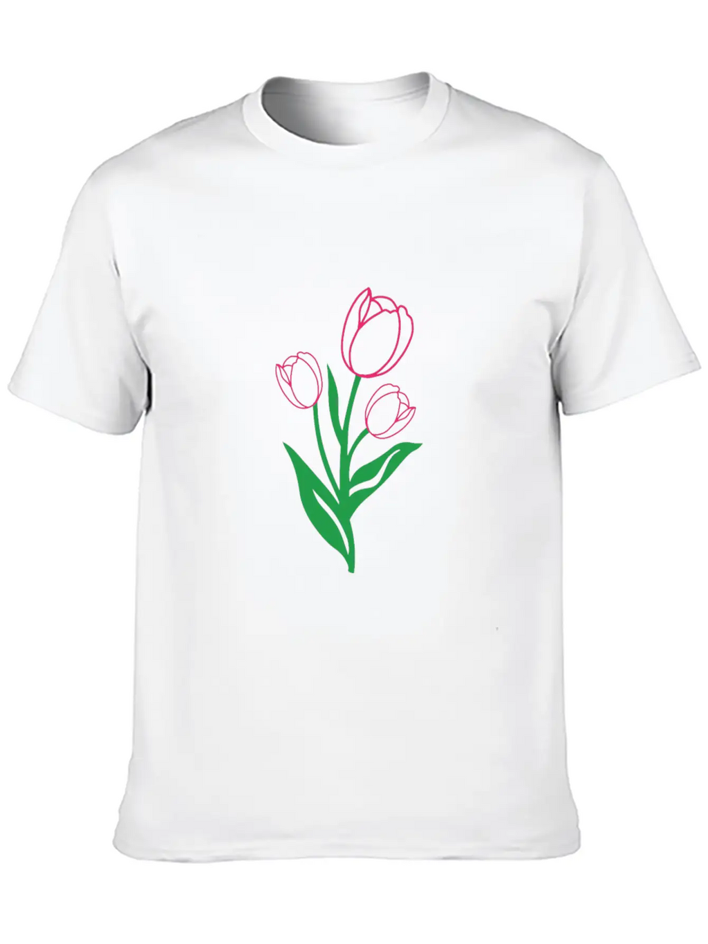 Tulip Gardening Colourful Modern Fit Casual T-Shirt – Clean And Versatile Design