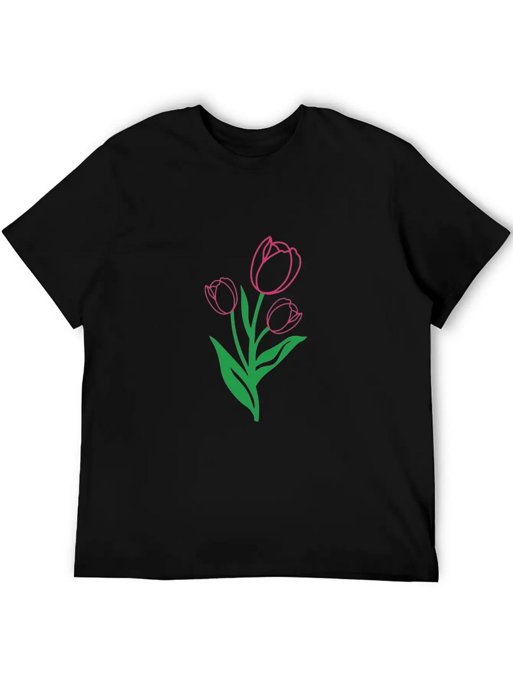 Tulip Gardening Colourful Modern Fit Casual T-Shirt – Clean And Versatile Design