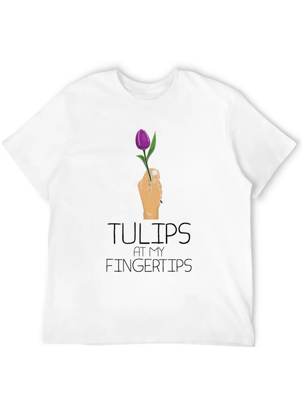 Tulip Gardening Fingertip Tulips Timeless Short Sleeve Tee – Comfy And Minimalist Design