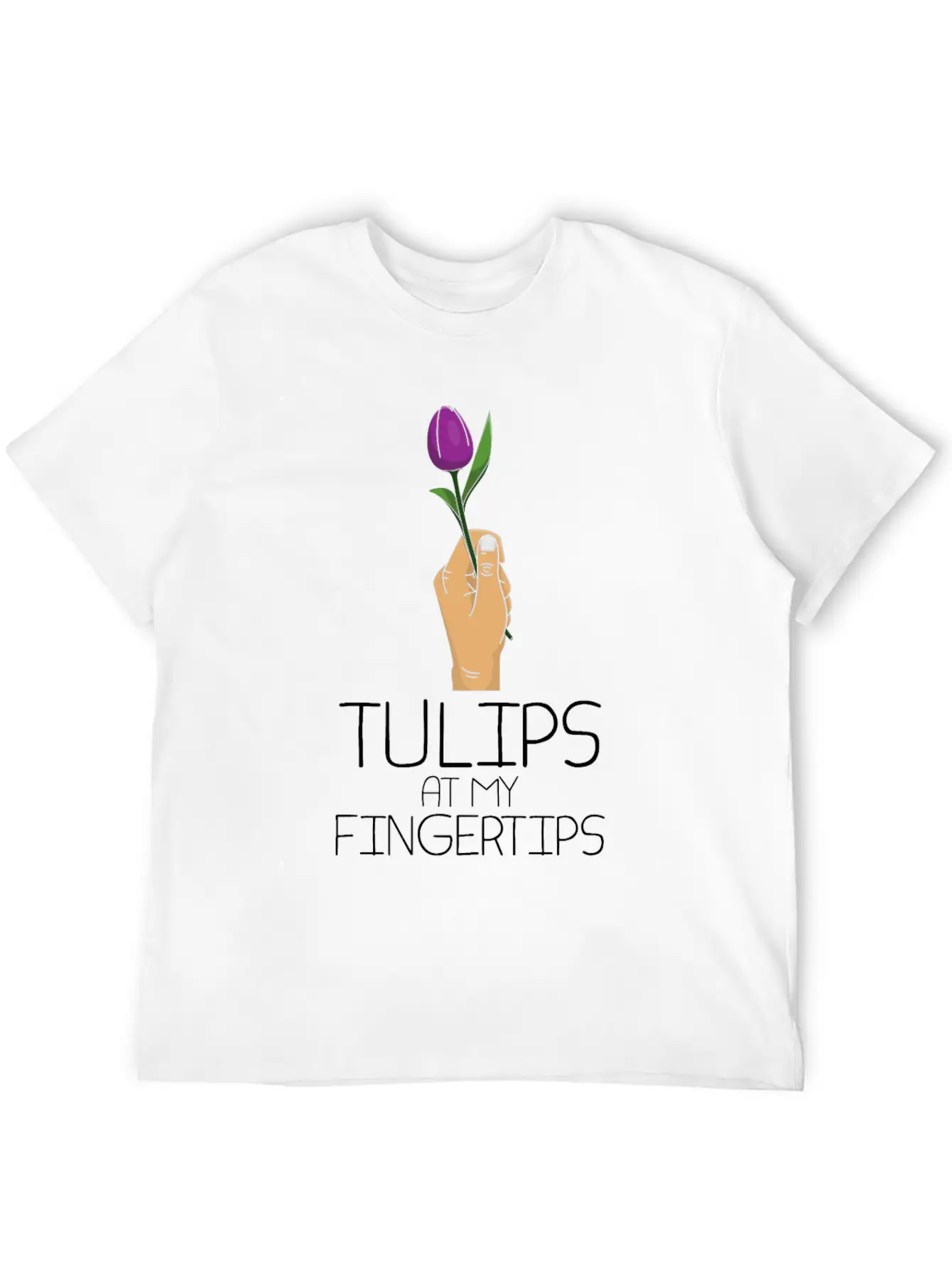 Tulip Gardening Fingertip Tulips Timeless Short Sleeve Tee – Comfy And Minimalist Design