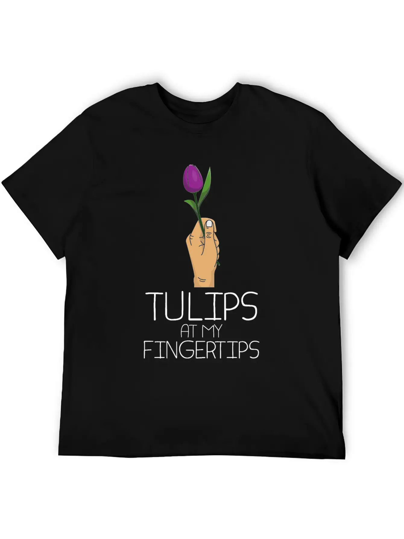 Tulip Gardening Fingertip Tulips Timeless Short Sleeve Tee – Comfy And Minimalist Design