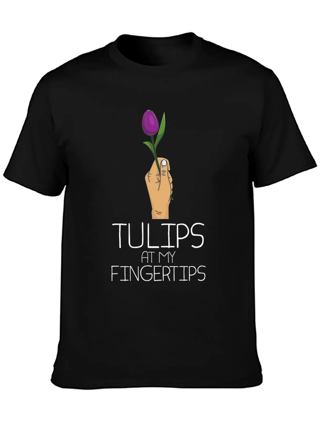 Tulip Gardening Fingertip Tulips Timeless Short Sleeve Tee – Comfy And Minimalist Design