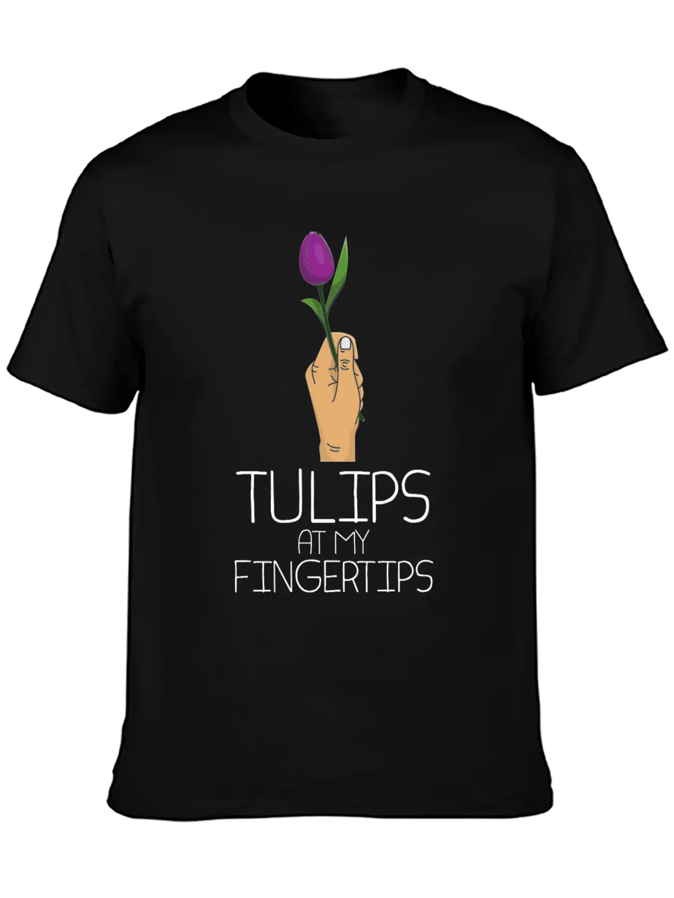 Tulip Gardening Fingertip Tulips Timeless Short Sleeve Tee – Comfy And Minimalist Design