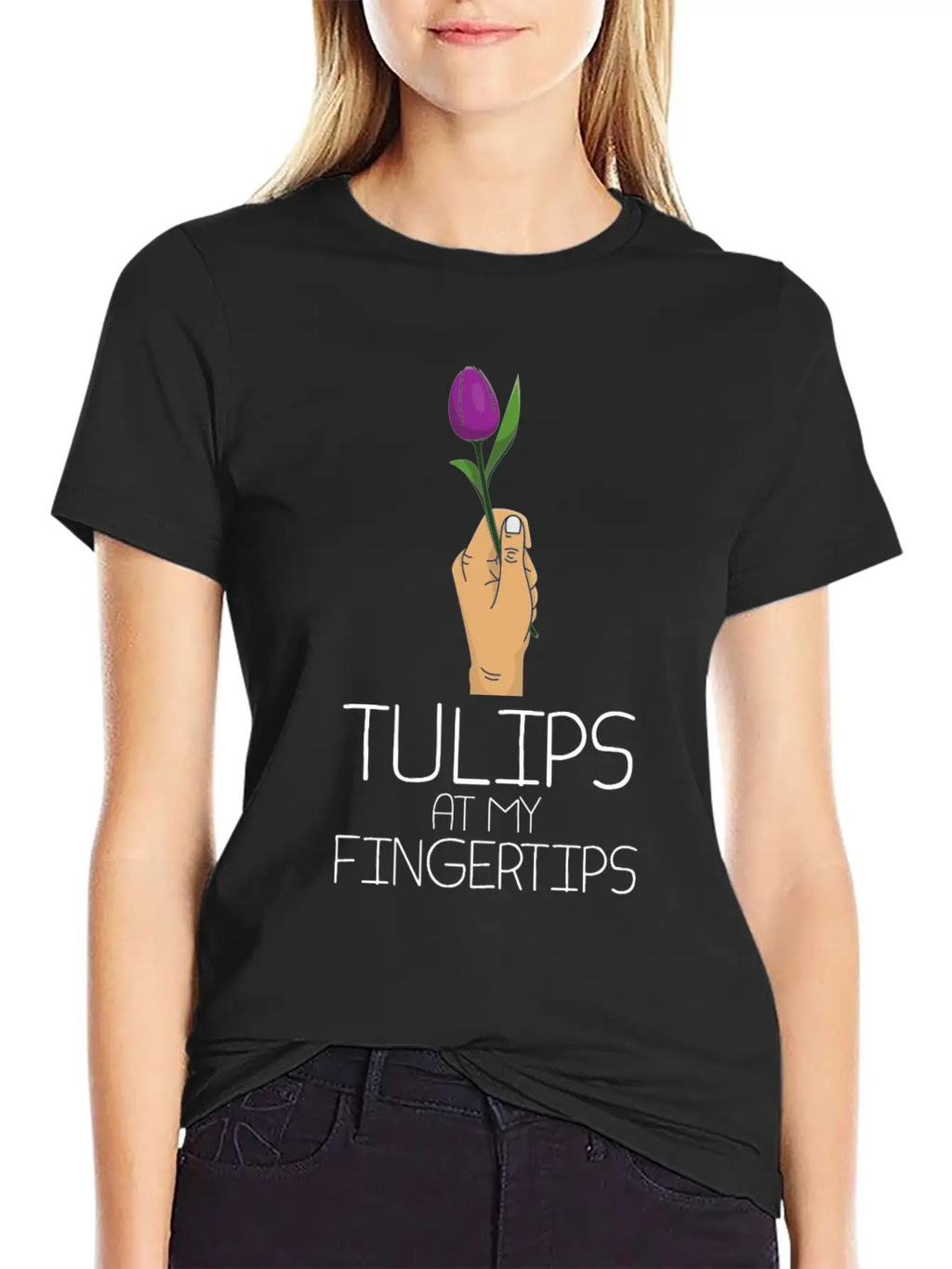 Tulip Gardening Fingertip Tulips Timeless Short Sleeve Tee – Comfy And Minimalist Design