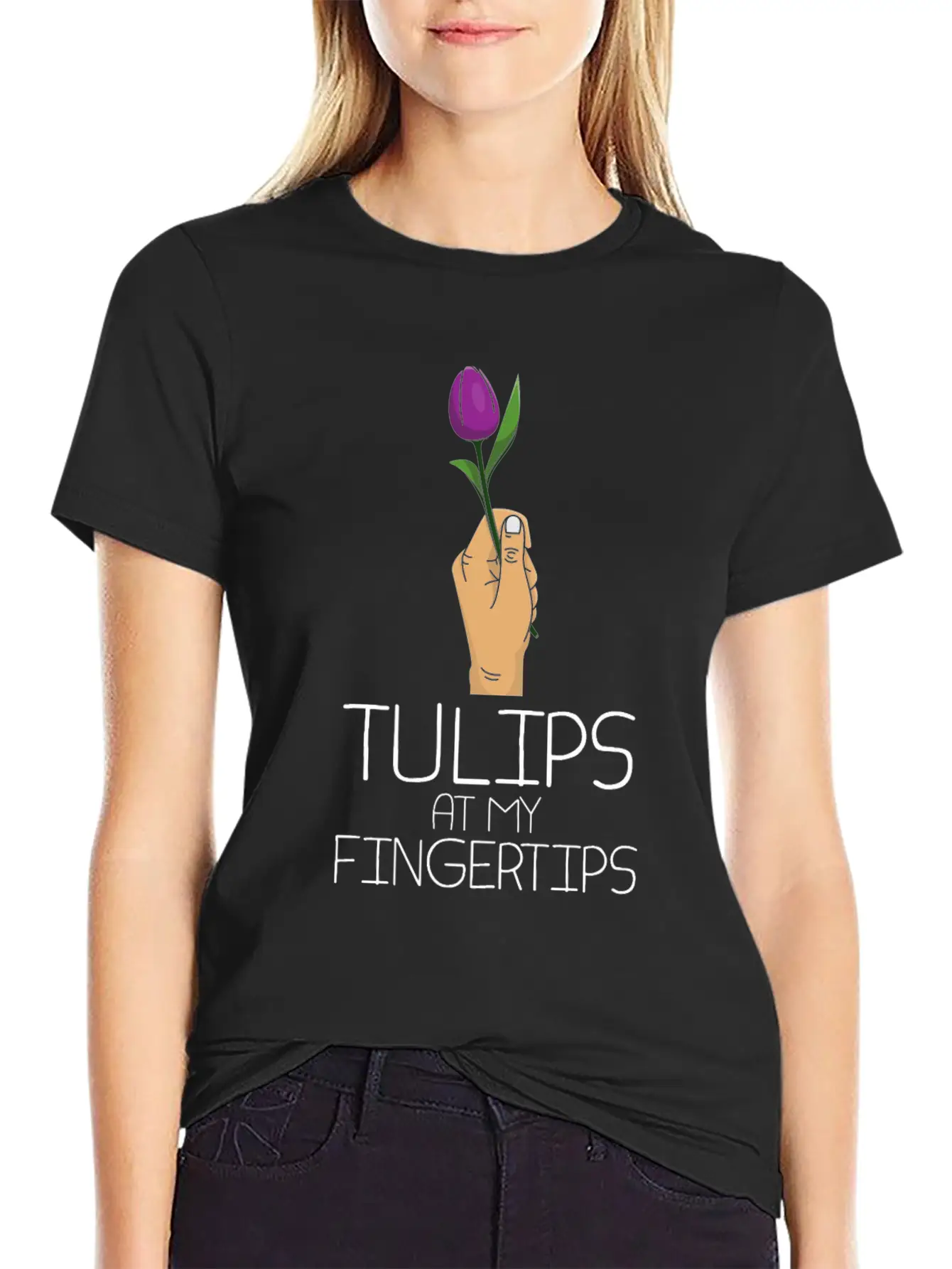 Tulip Gardening Fingertip Tulips Timeless Short Sleeve Tee – Comfy And Minimalist Design