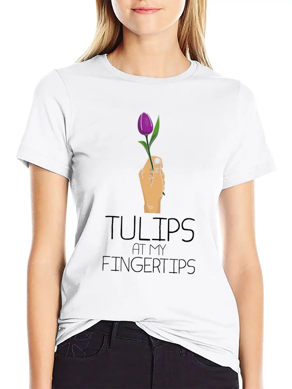 Tulip Gardening Fingertip Tulips Timeless Short Sleeve Tee – Comfy And Minimalist Design