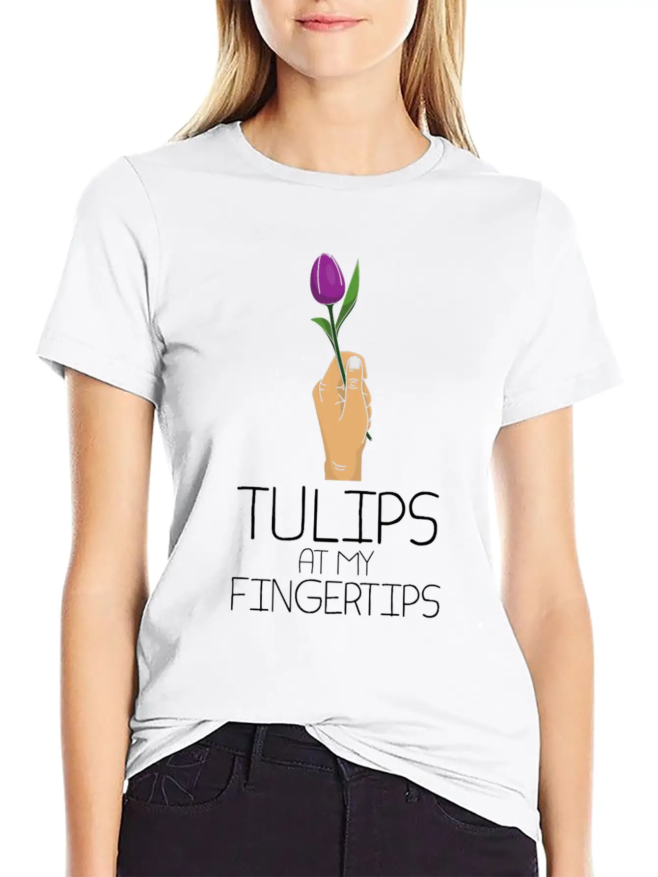 Tulip Gardening Fingertip Tulips Timeless Short Sleeve Tee – Comfy And Minimalist Design