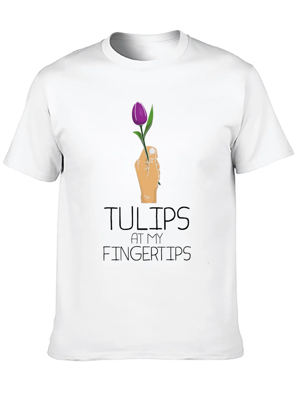 Tulip Gardening Fingertip Tulips Timeless Short Sleeve Tee – Comfy And Minimalist Design