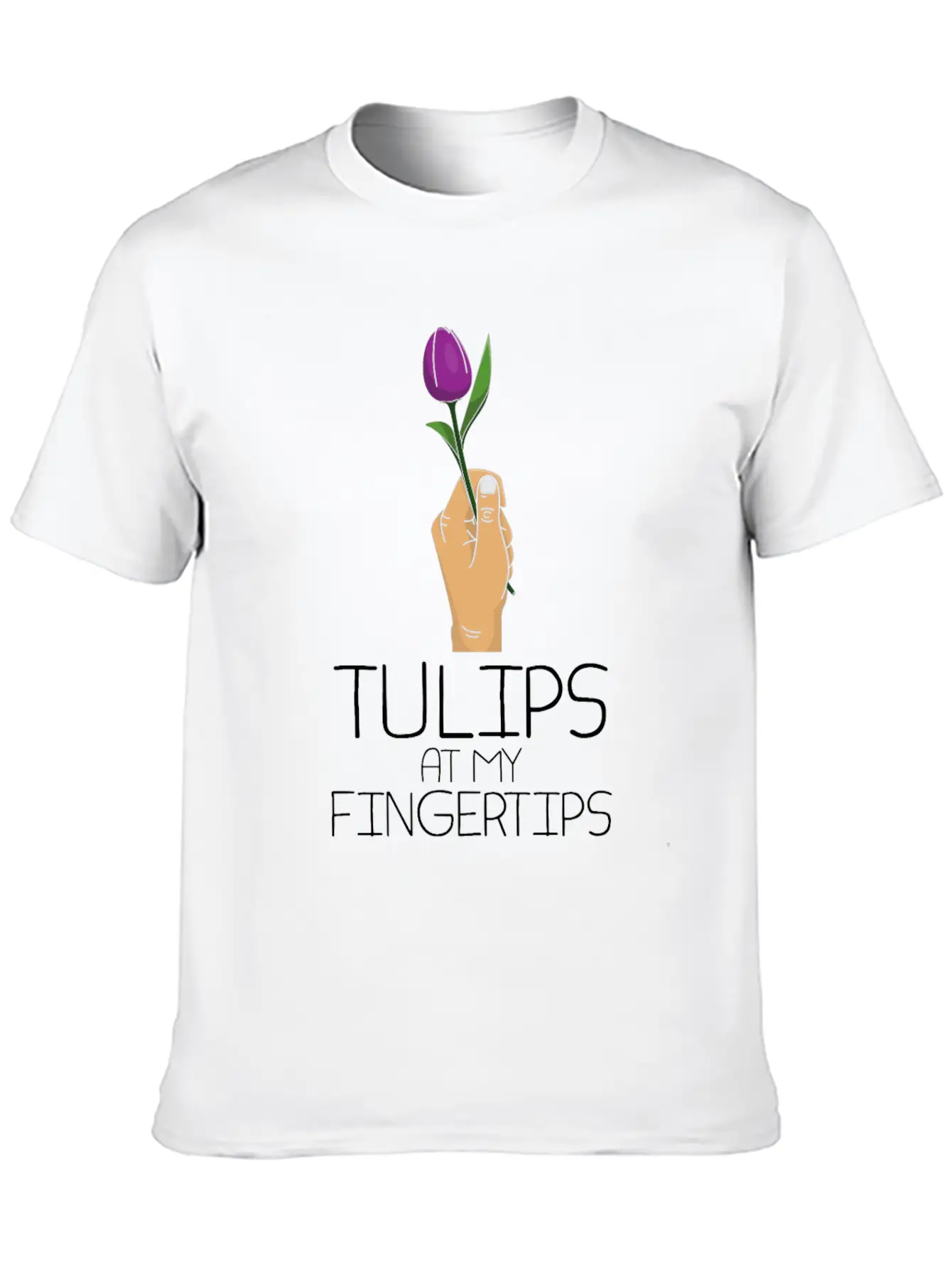 Tulip Gardening Fingertip Tulips Timeless Short Sleeve Tee – Comfy And Minimalist Design