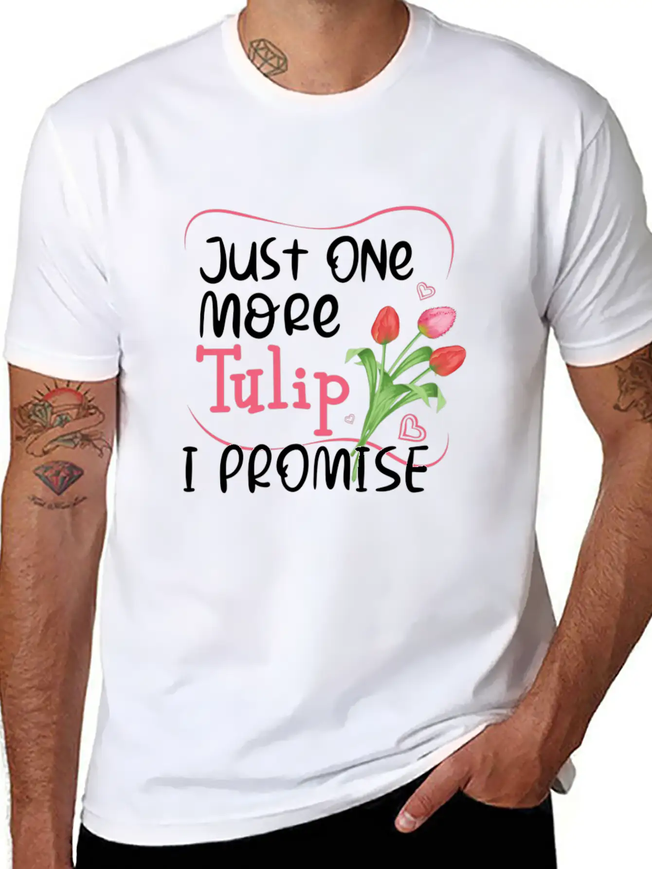 Tulips Tulip Flower Garden Gardening Gardener Relaxed Everyday Tee – Lightweight And Durable Cotton